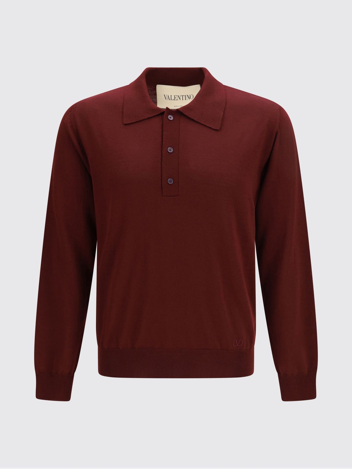 Valentino Valentino Polo Shirt Men Burgundy Size US M / EU 48-50 / 2 - 2 Thumbnail