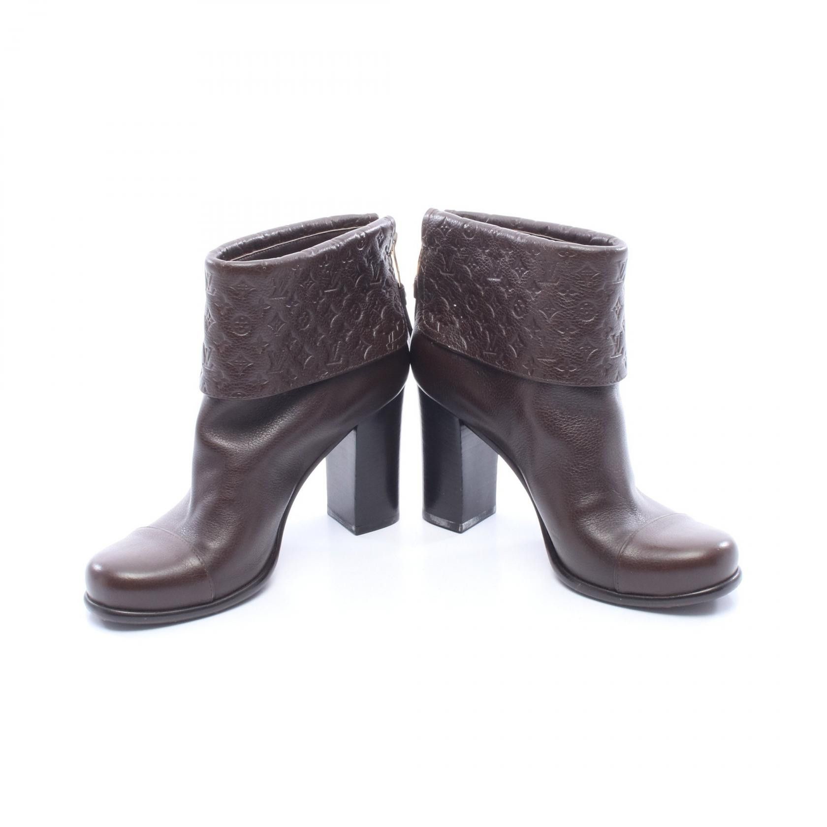 Louis Vuitton Louis Vuitton Louis Vuitton Monogram Leather Boots Leather Shoes DUTY FREE for USA Size ONE SIZE - 3 Thumbnail