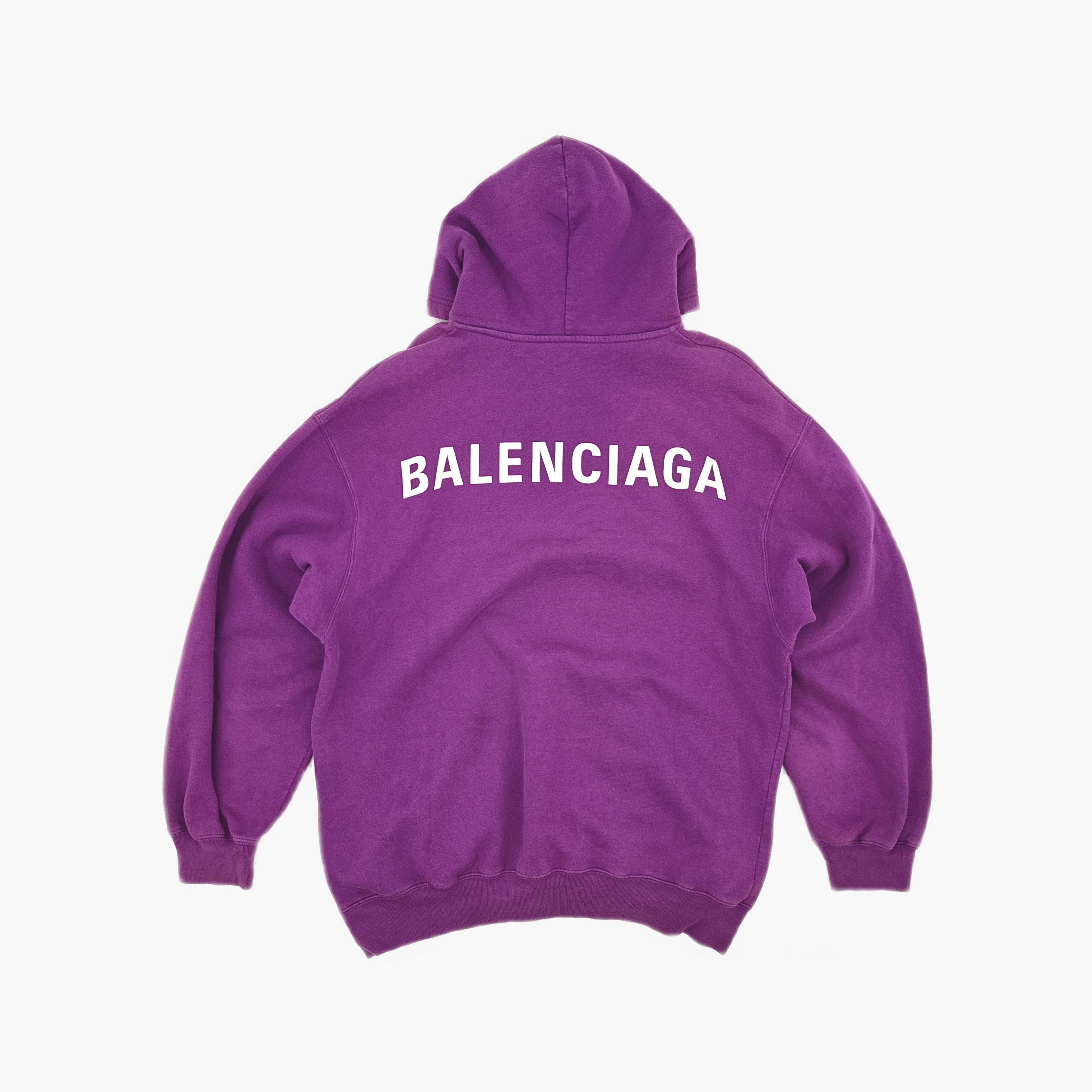 Balenciaga Balenciaga Back Logo Hoodie Purple XS Size US XS / EU 42 / 0 - 3 Thumbnail