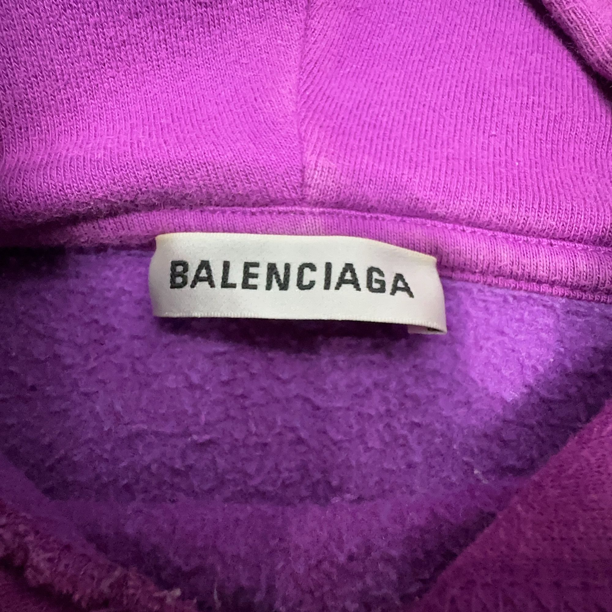Balenciaga Balenciaga Back Logo Hoodie Purple XS Size US XS / EU 42 / 0 - 4 Thumbnail