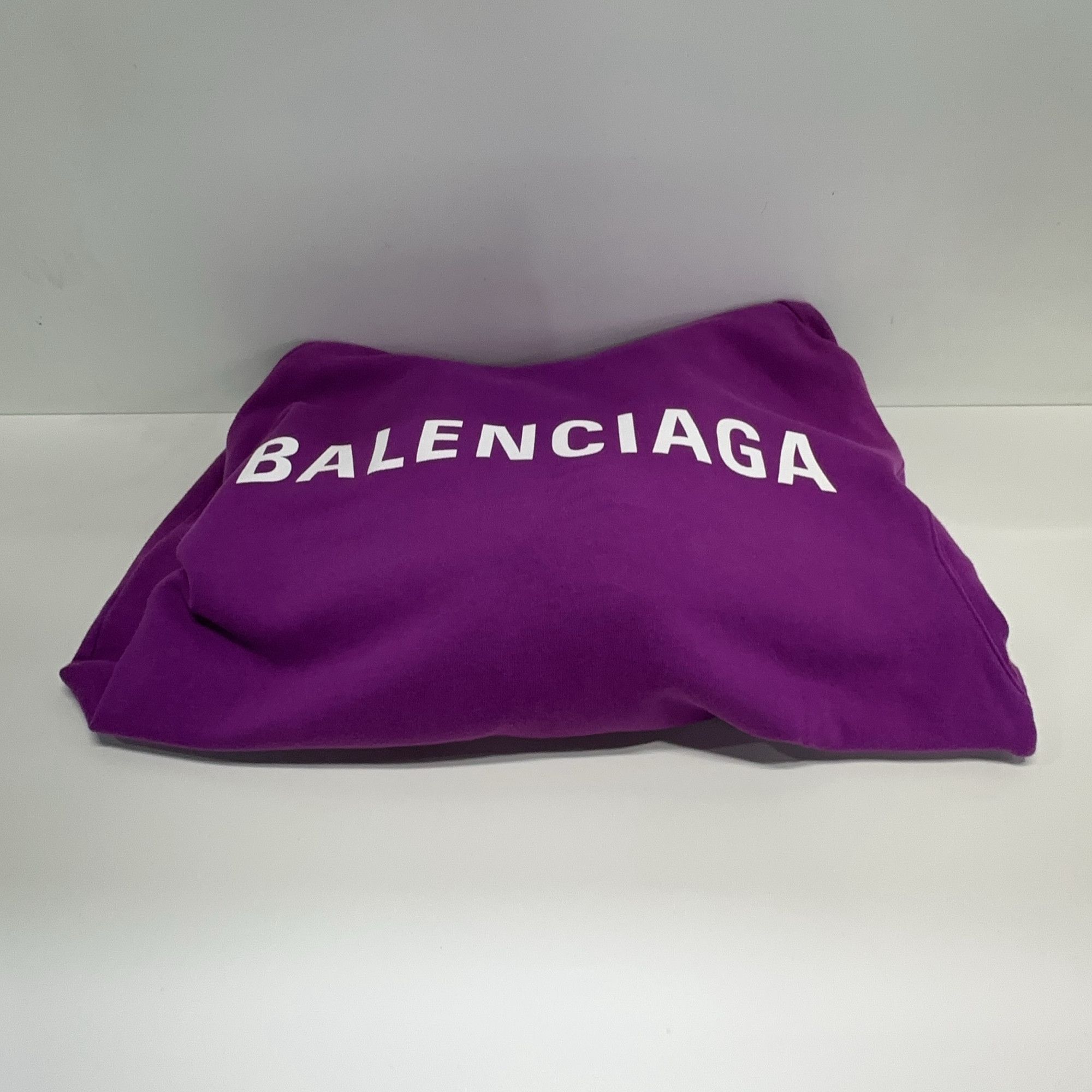 Balenciaga Balenciaga Back Logo Hoodie Purple XS Size US XS / EU 42 / 0 - 14 Thumbnail