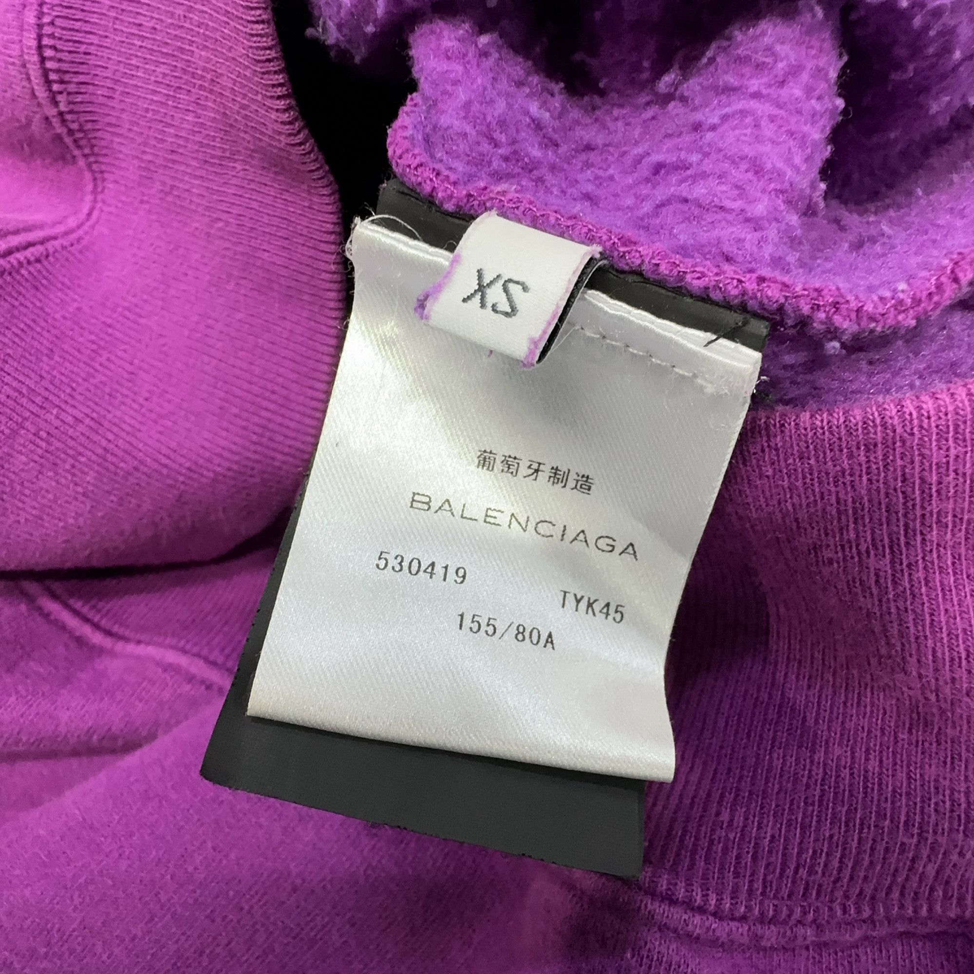 Balenciaga Balenciaga Back Logo Hoodie Purple XS Size US XS / EU 42 / 0 - 5 Thumbnail