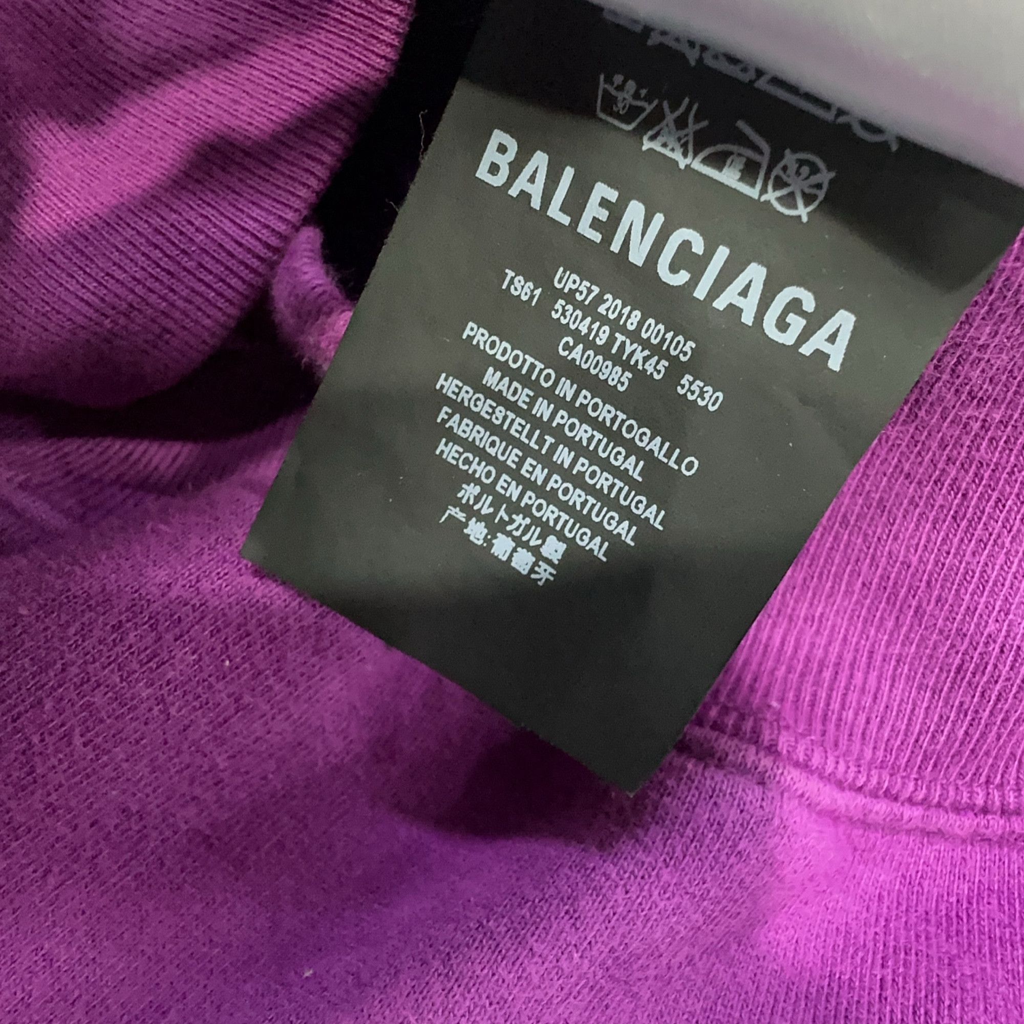 Balenciaga Balenciaga Back Logo Hoodie Purple XS Size US XS / EU 42 / 0 - 6 Thumbnail