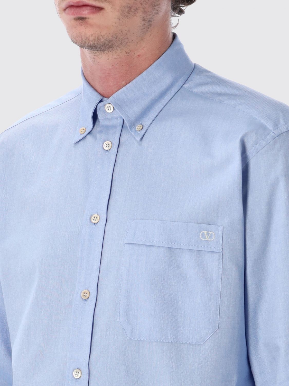 Valentino Valentino Shirt Men Sky Blue Size US XL / EU 56 / 4 - 3 Thumbnail