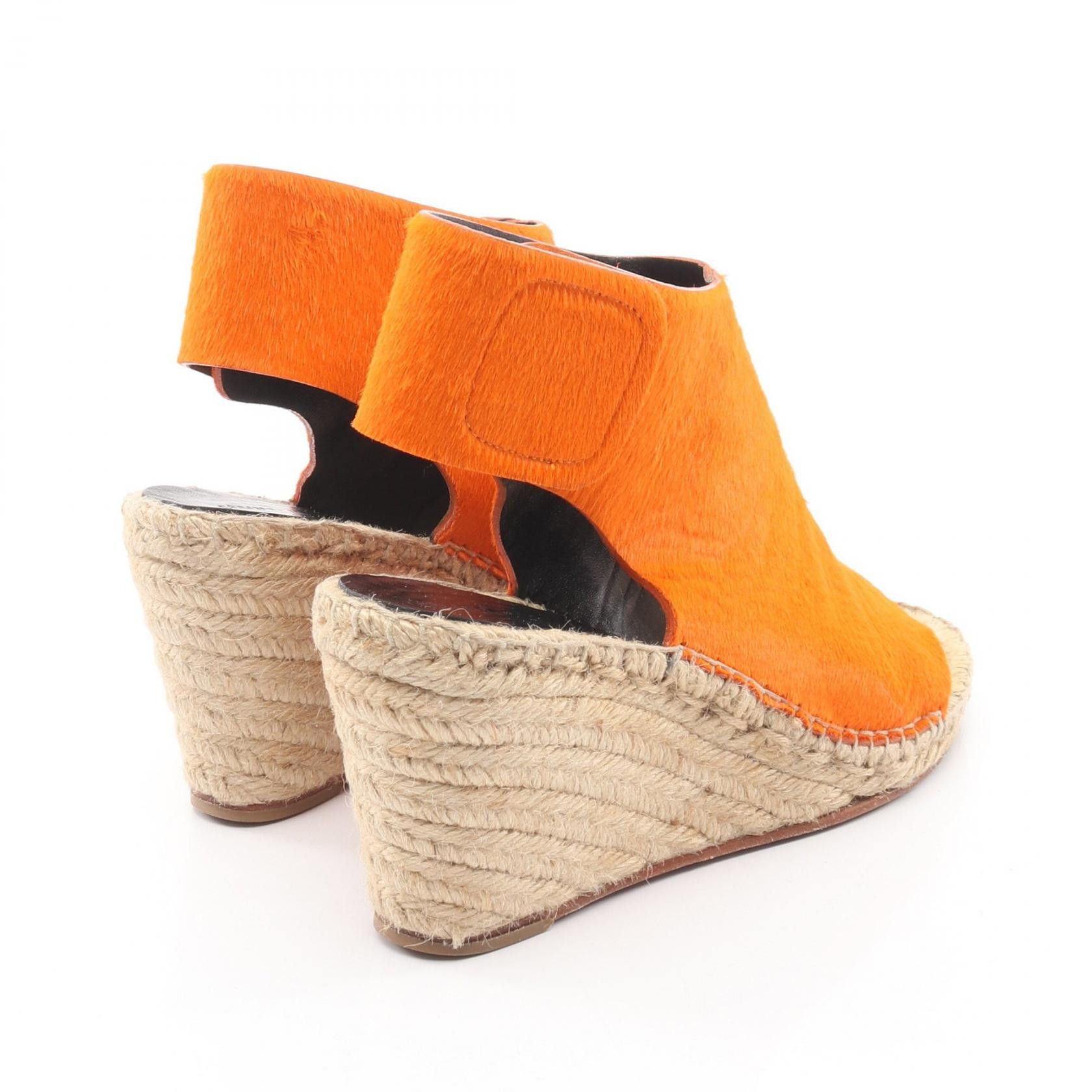 Celine Celine CELINE Leather Wedge Sandals Leather Shoes DUTY FREE for USA Size ONE SIZE - 2 Thumbnail