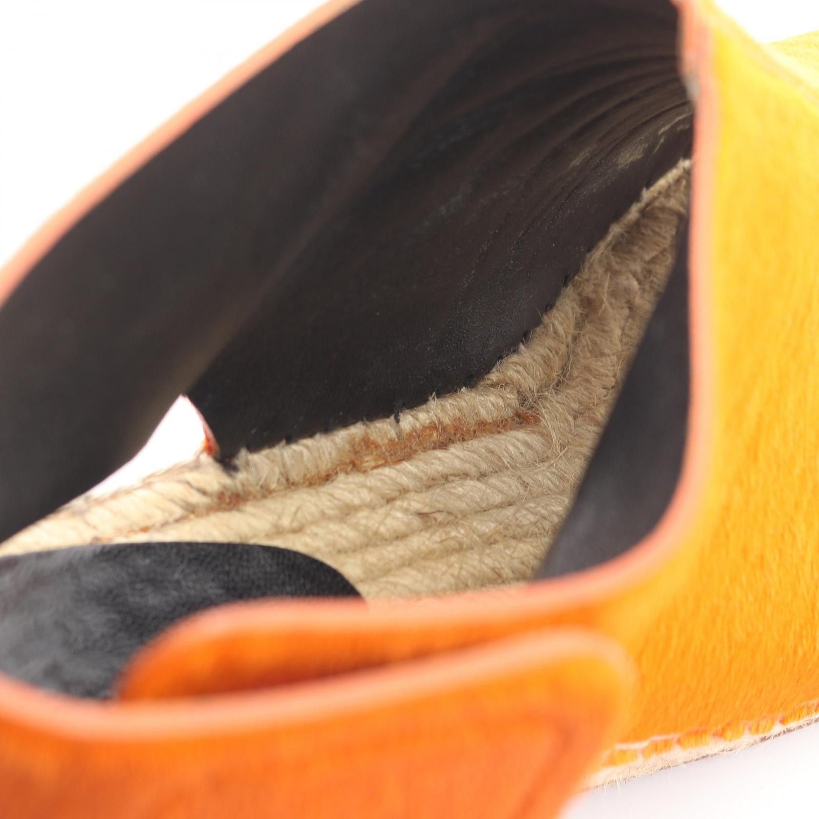 Celine Celine CELINE Leather Wedge Sandals Leather Shoes DUTY FREE for USA Size ONE SIZE - 9 Thumbnail