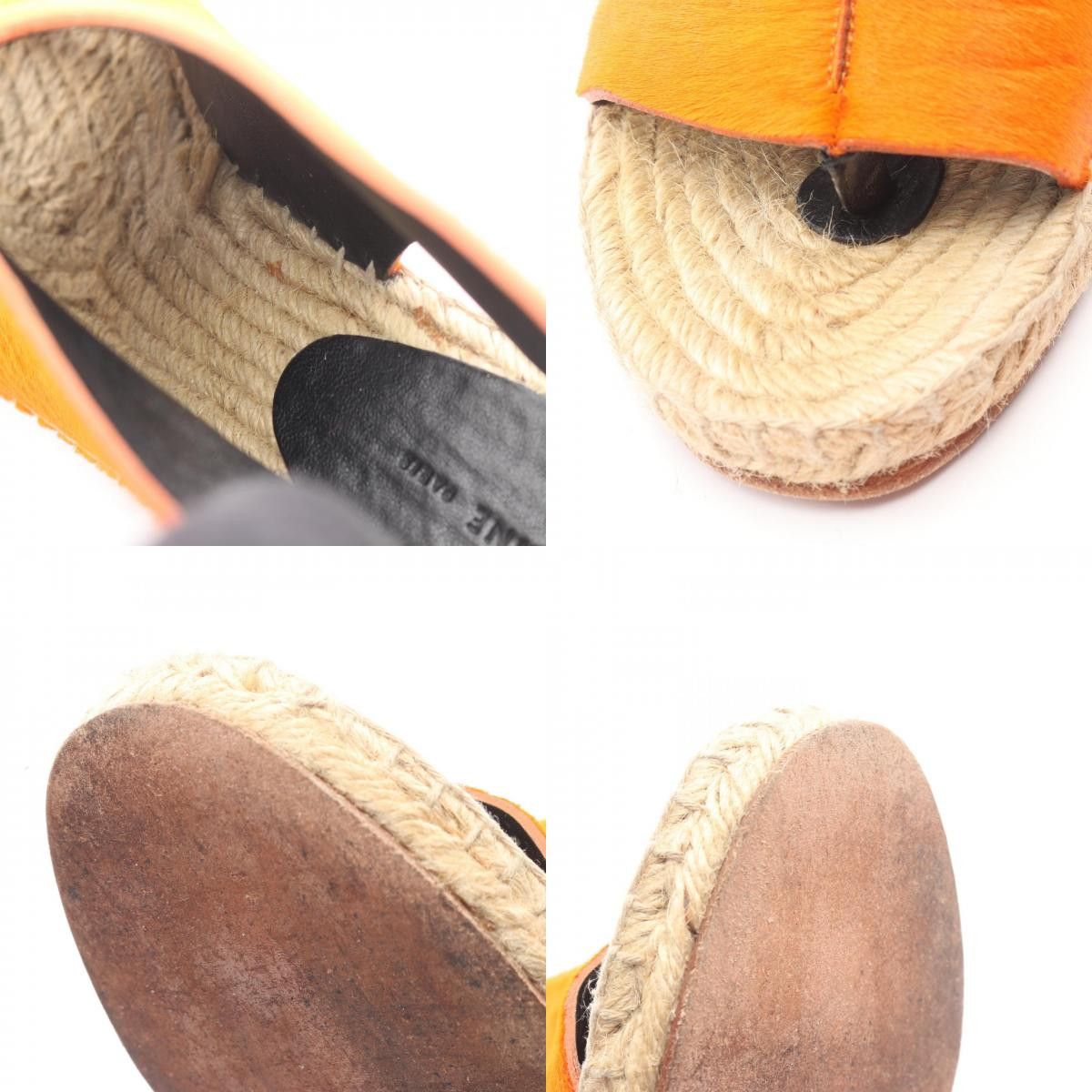 Celine Celine CELINE Leather Wedge Sandals Leather Shoes DUTY FREE for USA Size ONE SIZE - 10 Thumbnail