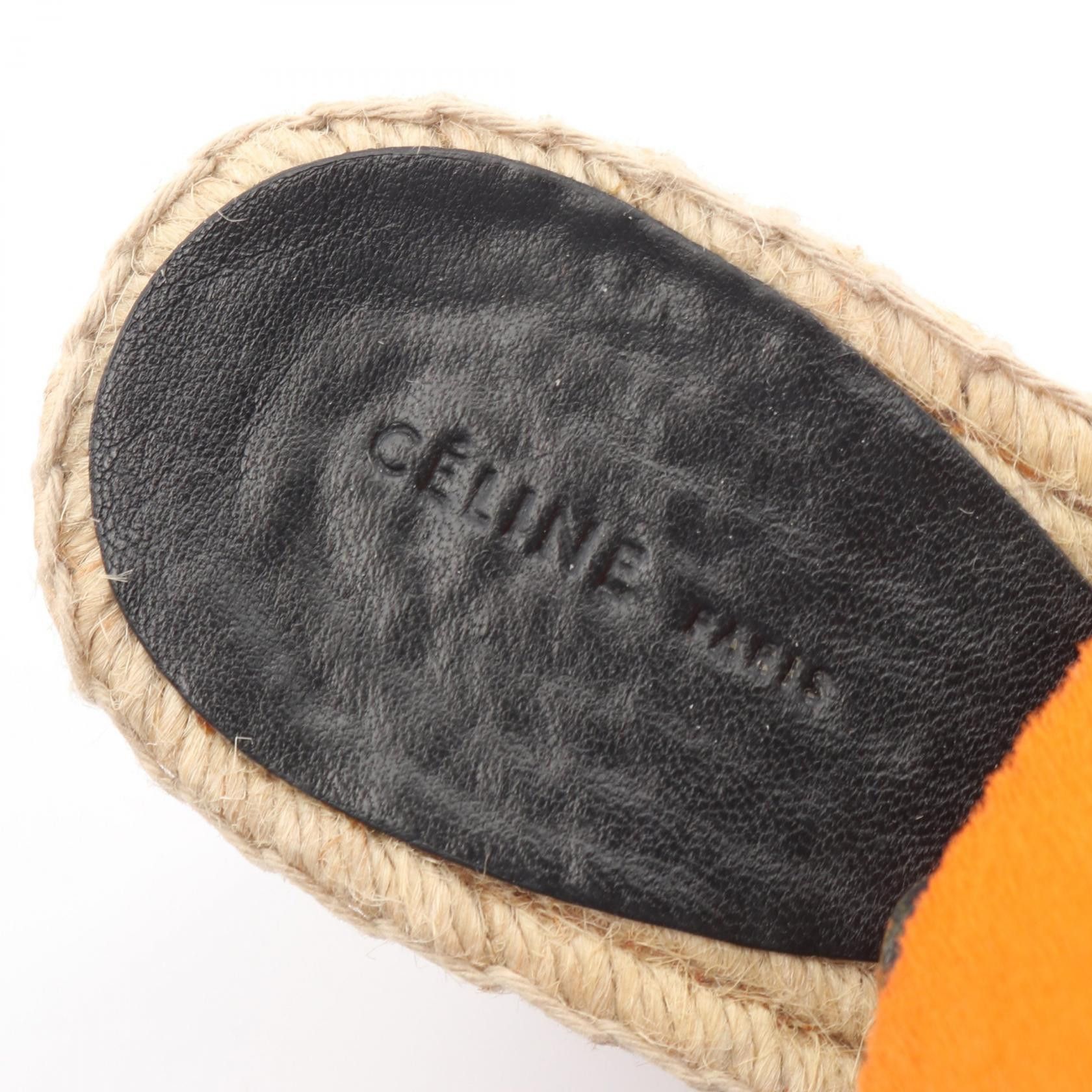 Celine Celine CELINE Leather Wedge Sandals Leather Shoes DUTY FREE for USA Size ONE SIZE - 5 Thumbnail