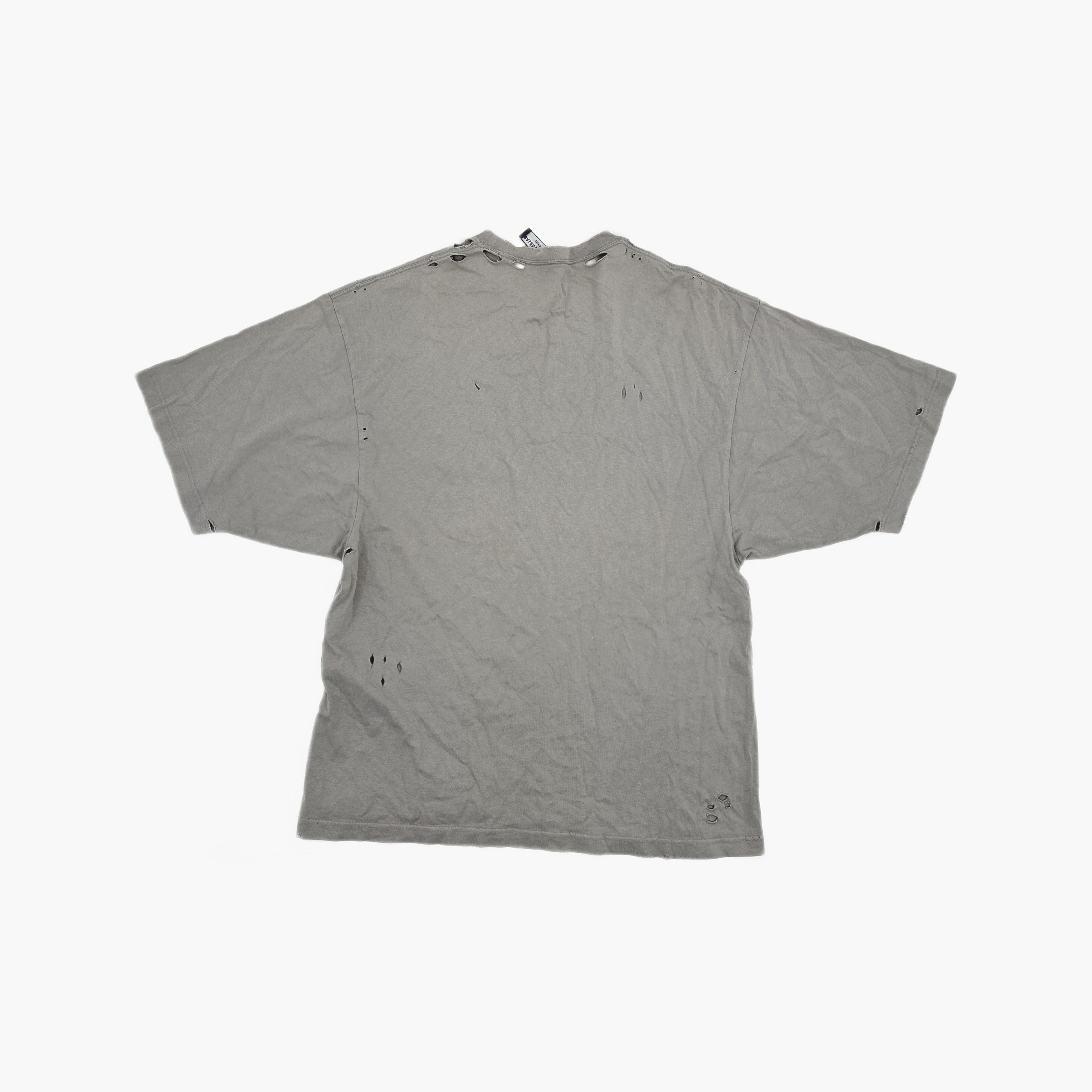 Balenciaga Balenciaga Distressed Logo T-Shirt XXS Size US XXS / EU 40 - 3 Thumbnail