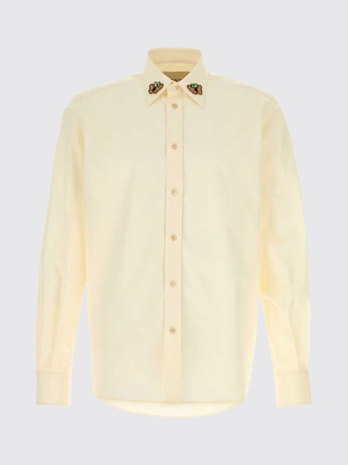 Valentino Valentino Shirt Men Ivory Size US XXS / EU 40 - 2 Thumbnail