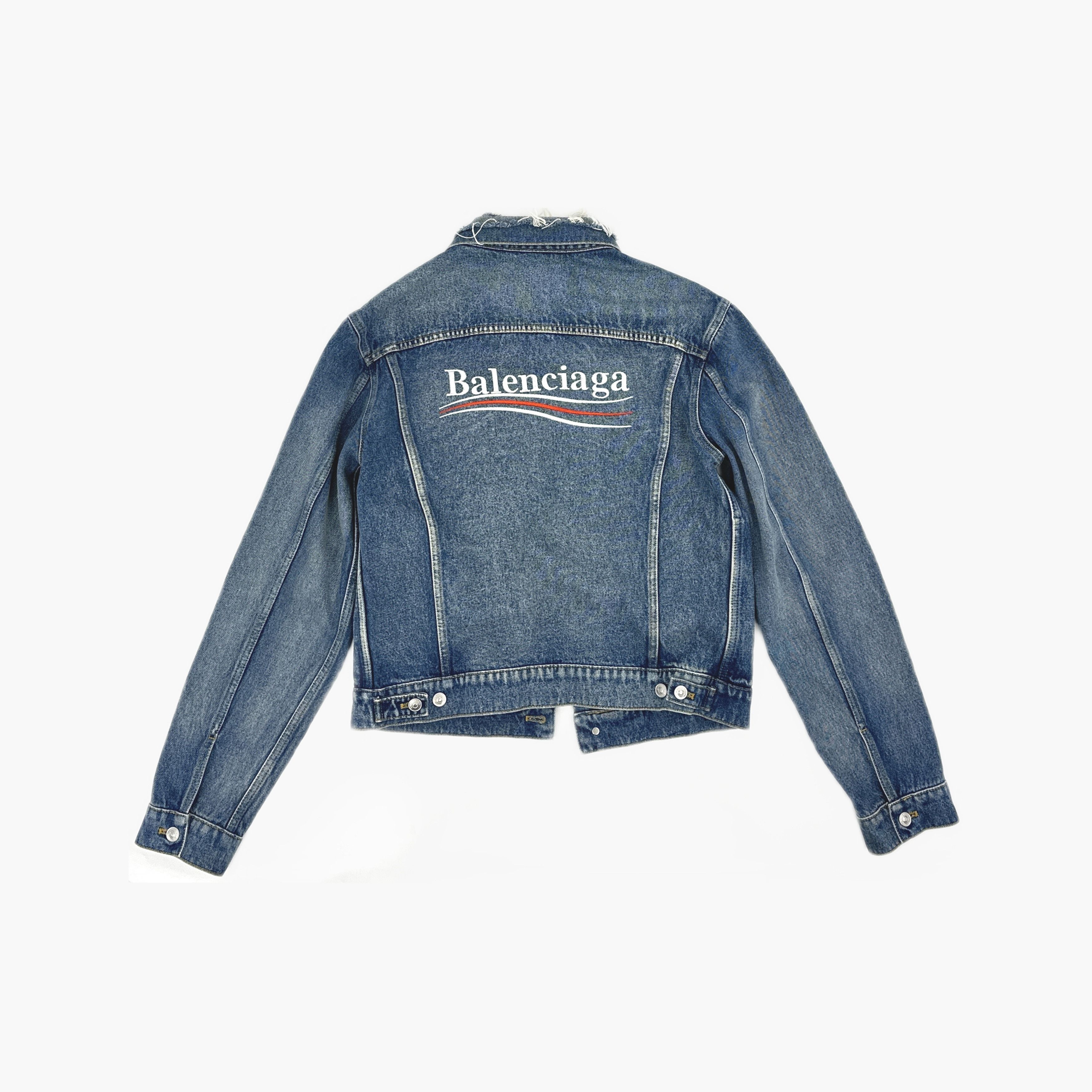Balenciaga Balenciaga Logo Embroidered Denim Jacket 48 Size US M / EU 48-50 / 2 - 3 Thumbnail