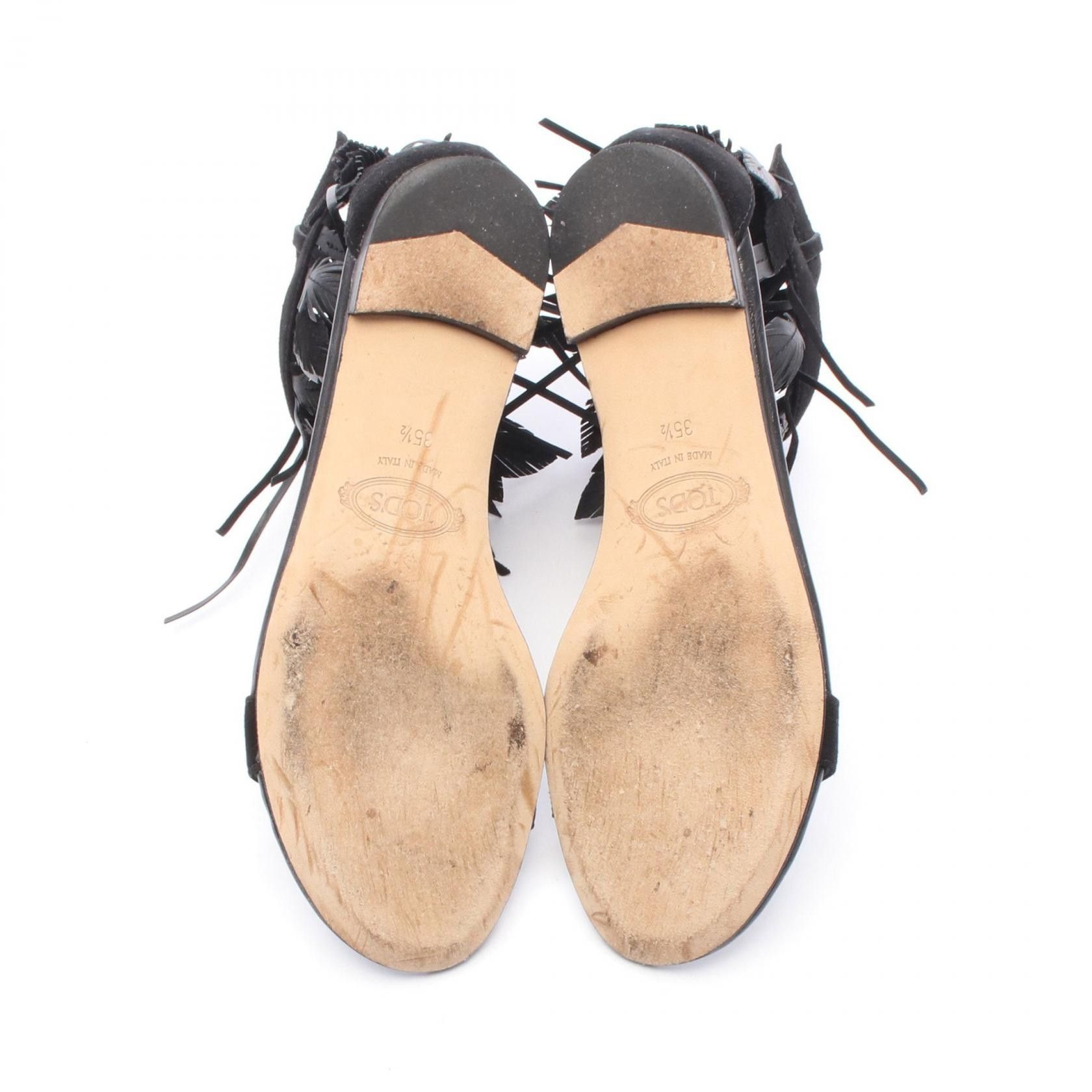 Tod's Tod's TOD'S Fringe Suede Sandals Leather Shoes DUTY FREE for USA Size ONE SIZE - 4 Thumbnail