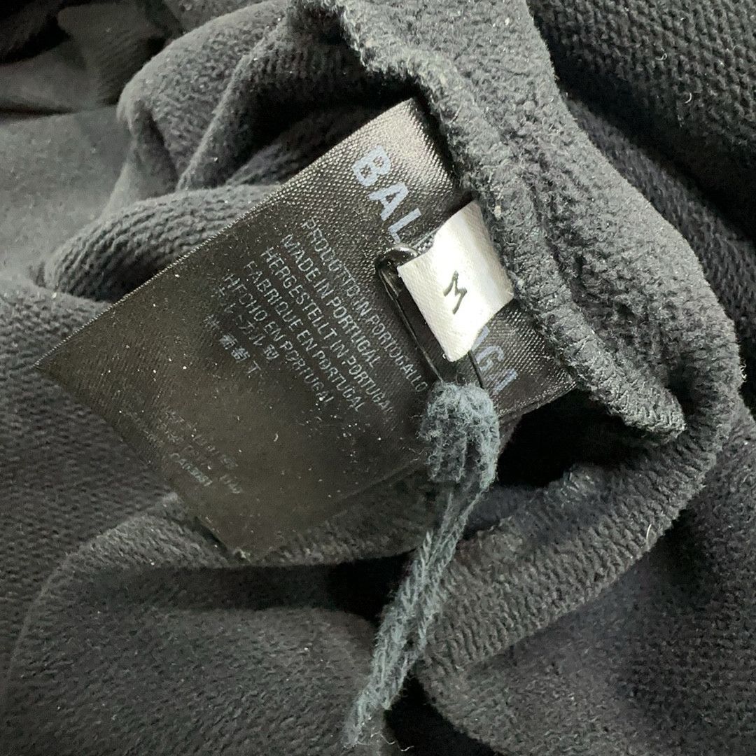 Balenciaga Balenciaga Logo Distressed Hoodie Size M Size US M / EU 48-50 / 2 - 4 Thumbnail