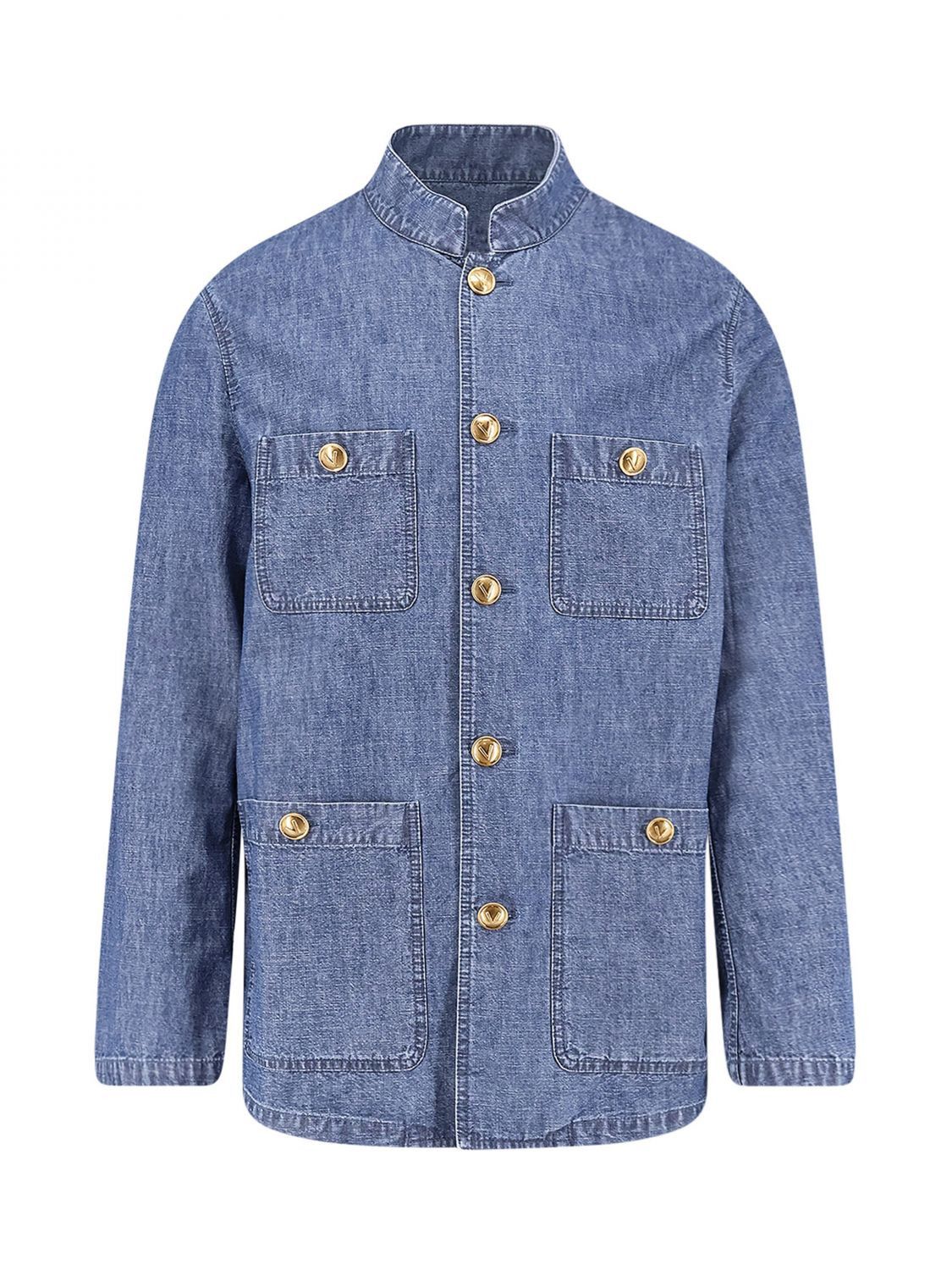 Valentino Valentino Jacket Men Gnawed Blue Size US M / EU 48-50 / 2 - 2 Thumbnail