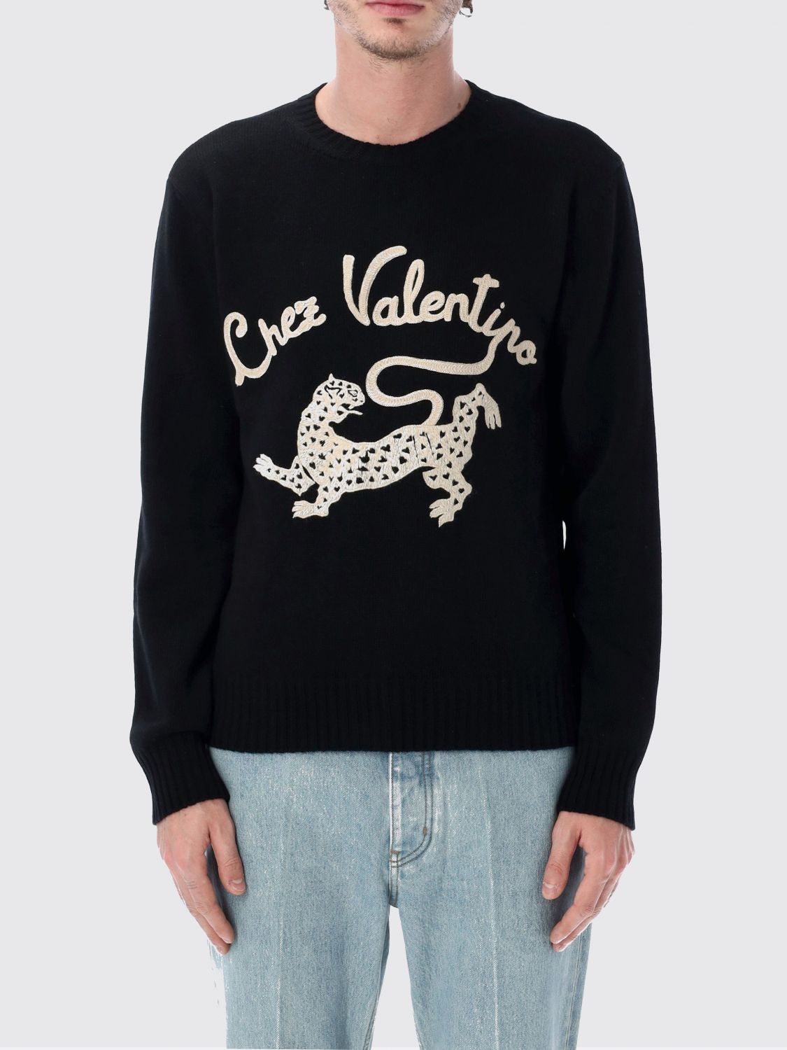 Valentino Valentino Sweater Men Black Size US M / EU 48-50 / 2 - 2 Thumbnail