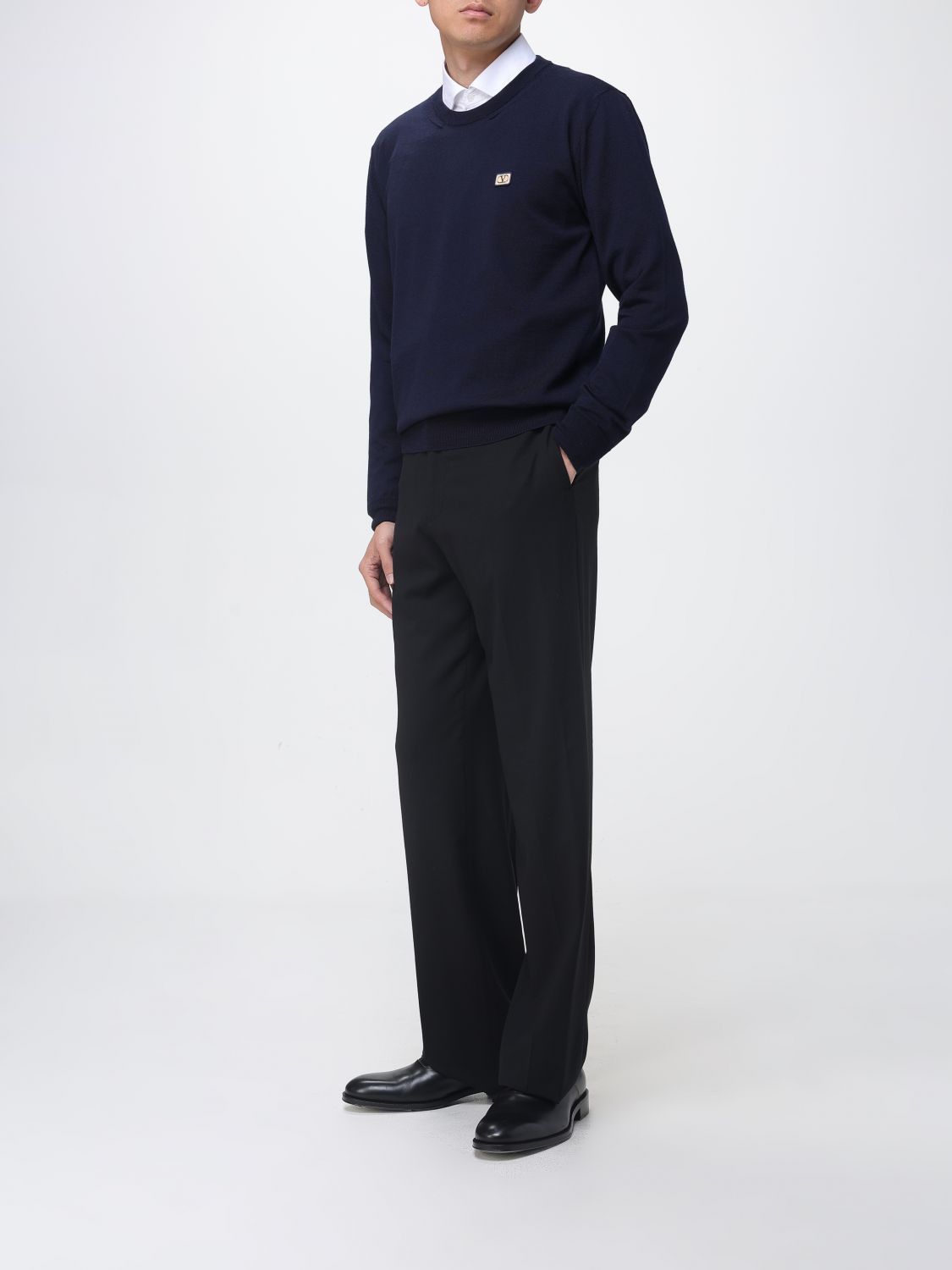 Valentino Valentino Sweater Men Blue Size US M / EU 48-50 / 2 - 2 Thumbnail