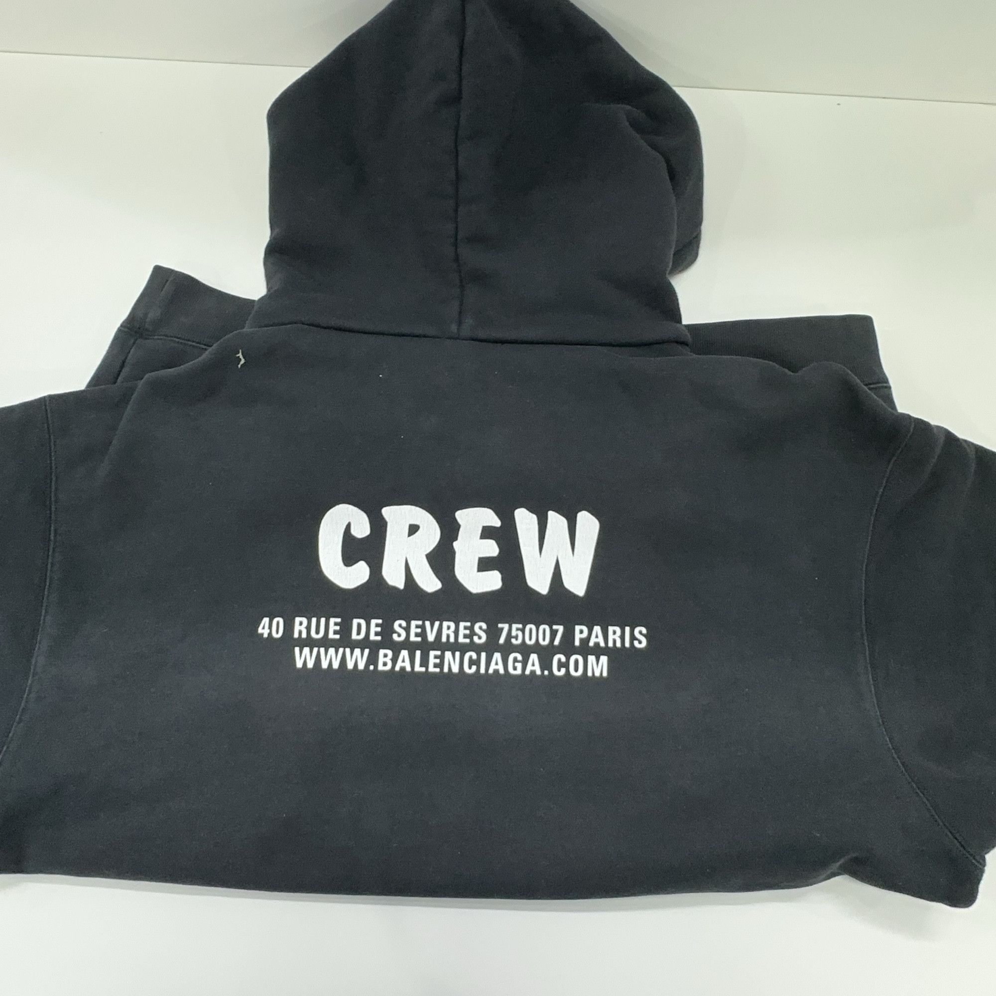 Balenciaga Balenciaga Crew Logo Print Hoodie Size M Size US M / EU 48-50 / 2 - 12 Thumbnail