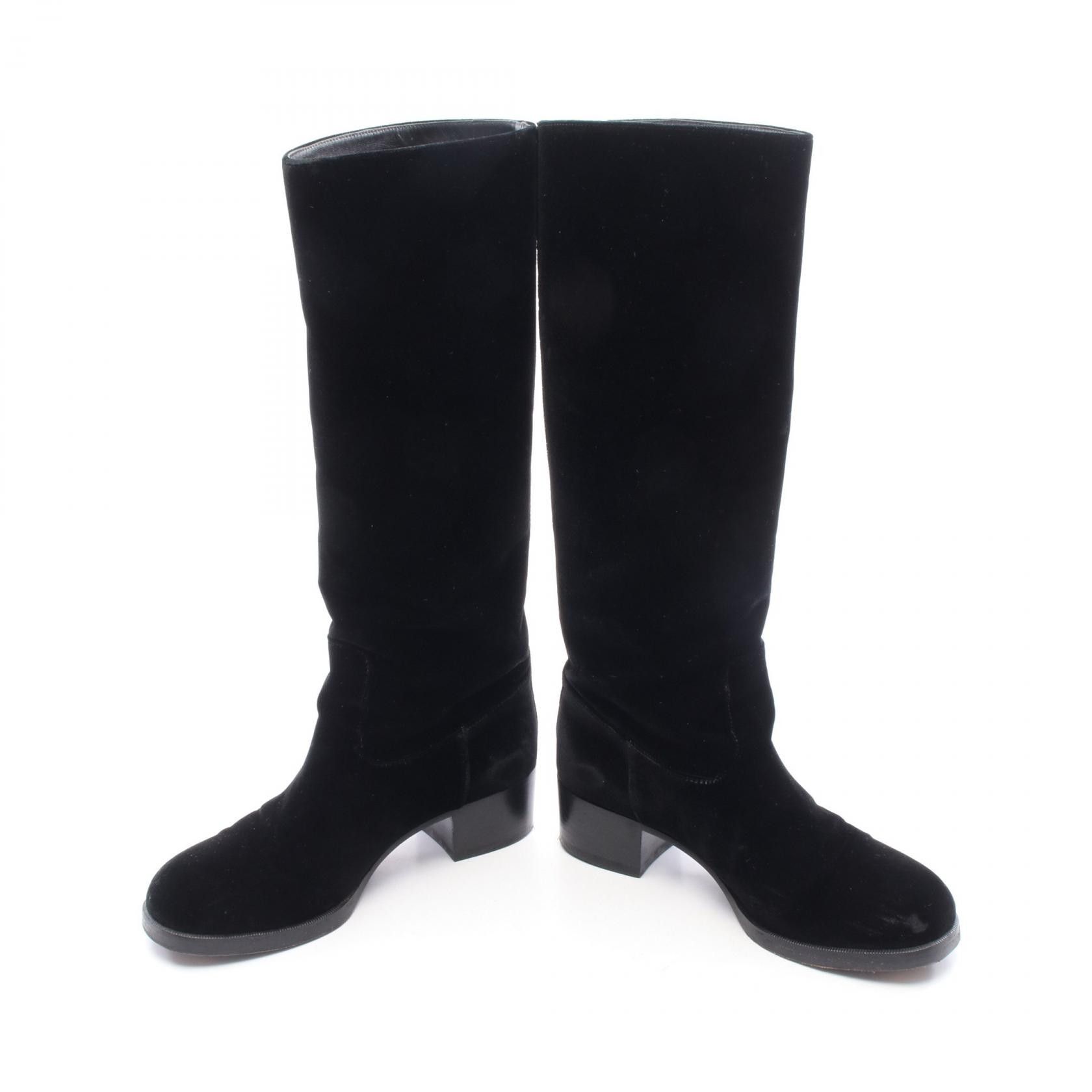 Chanel Chanel Chanel Coco Mark Fabric Boots Textile Shoes G37985 DUTY FREE for USA Size ONE SIZE - 3 Thumbnail
