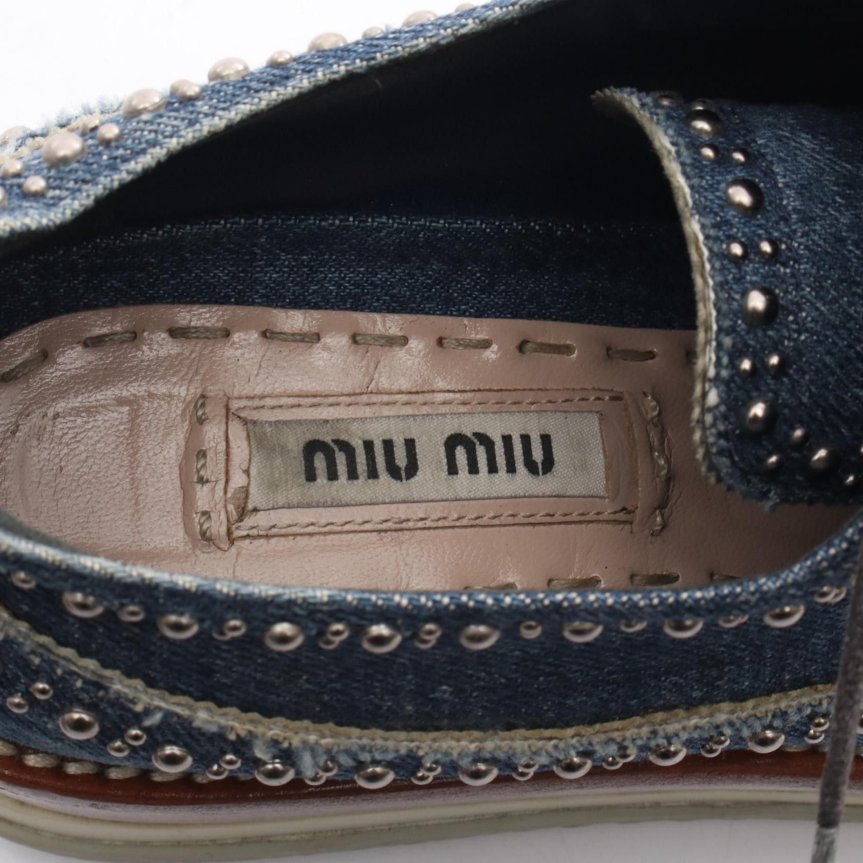 Miu Miu Miu Miu Miu Miu Denim Sneakers Textile Shoes DUTY FREE for USA Size ONE SIZE - 5 Thumbnail