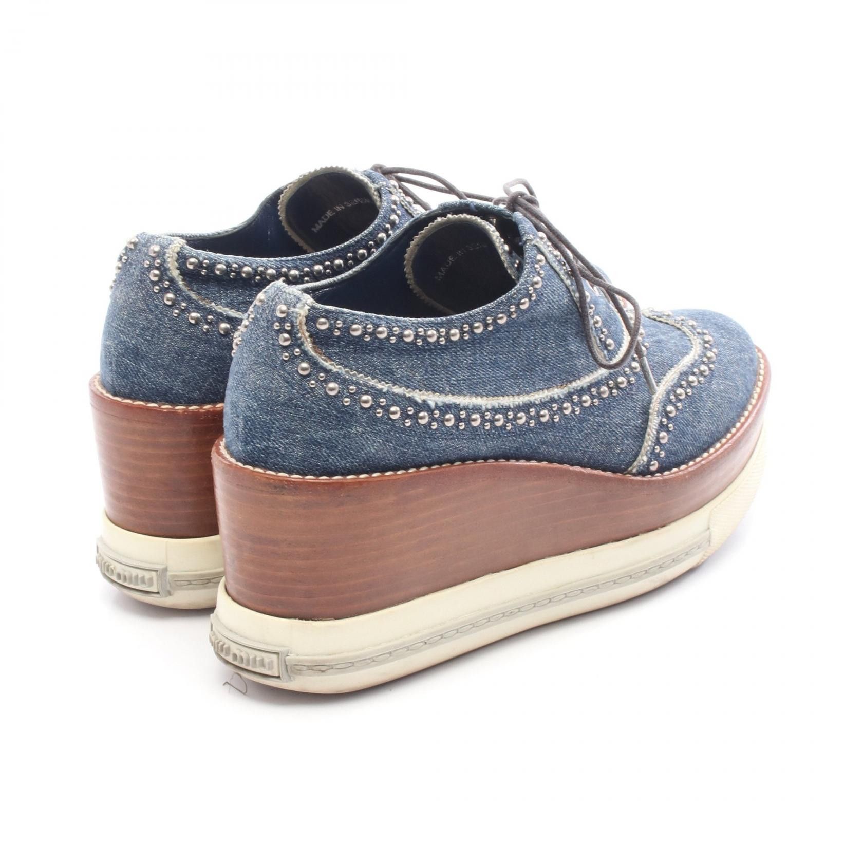 Miu Miu Miu Miu Miu Miu Denim Sneakers Textile Shoes DUTY FREE for USA Size ONE SIZE - 2 Thumbnail