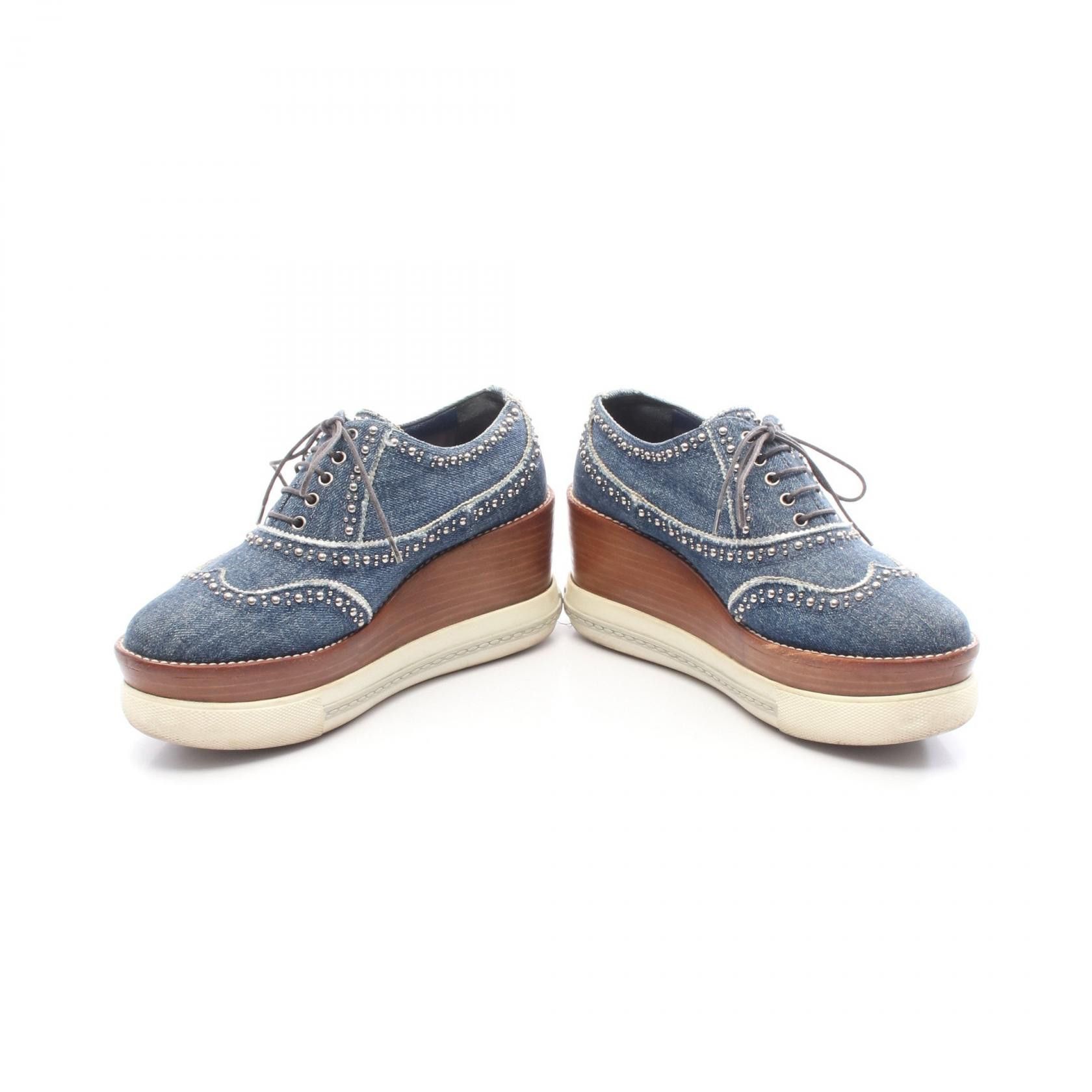 Miu Miu Miu Miu Miu Miu Denim Sneakers Textile Shoes DUTY FREE for USA Size ONE SIZE - 3 Thumbnail
