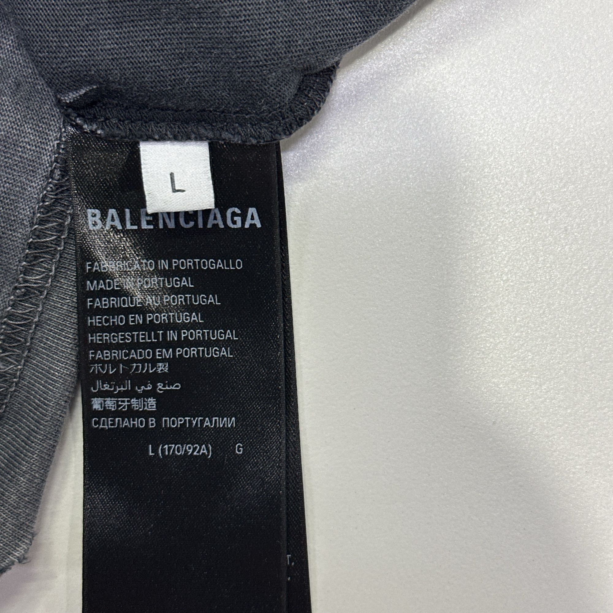Balenciaga Balenciaga Faded Logo Embroidery T-Shirt Size L Size US L / EU 52-54 / 3 - 4 Thumbnail