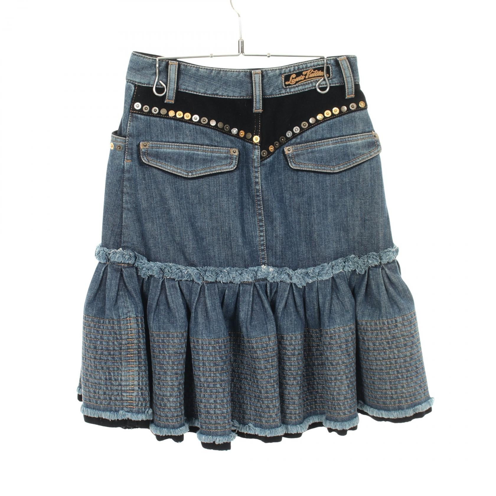Louis Vuitton Louis Vuitton Louis Vuitton Stud Buttonfly Skirt Textile Skirts 072W DUTY FREE for USA Size ONE SIZE - 2 Thumbnail