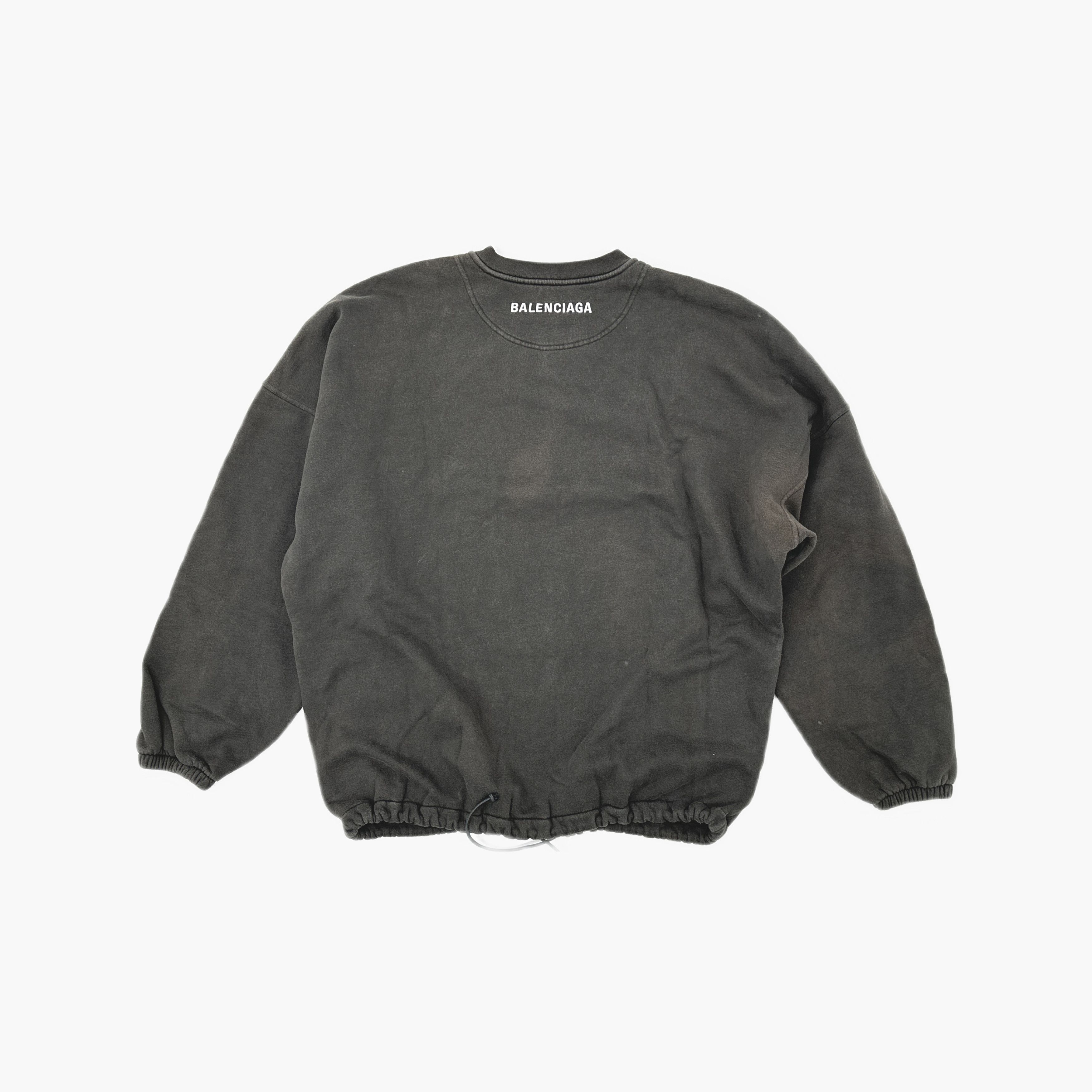 Balenciaga Balenciaga Washed Logo Sweatshirt Size M Size US M / EU 48-50 / 2 - 3 Thumbnail
