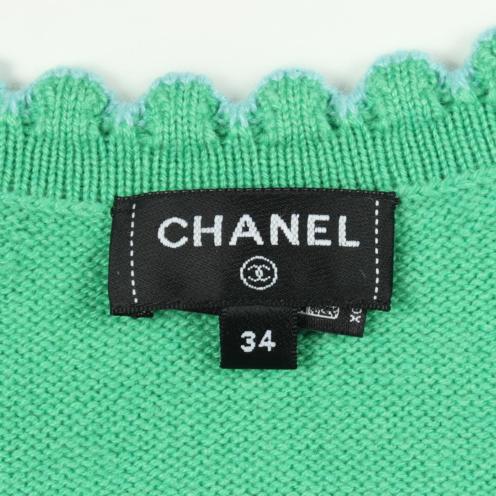 Chanel Chanel Chanel Cashmere Cardigan Textile Tops P78338K11387 DUTY FREE for USA Size ONE SIZE - 3 Thumbnail