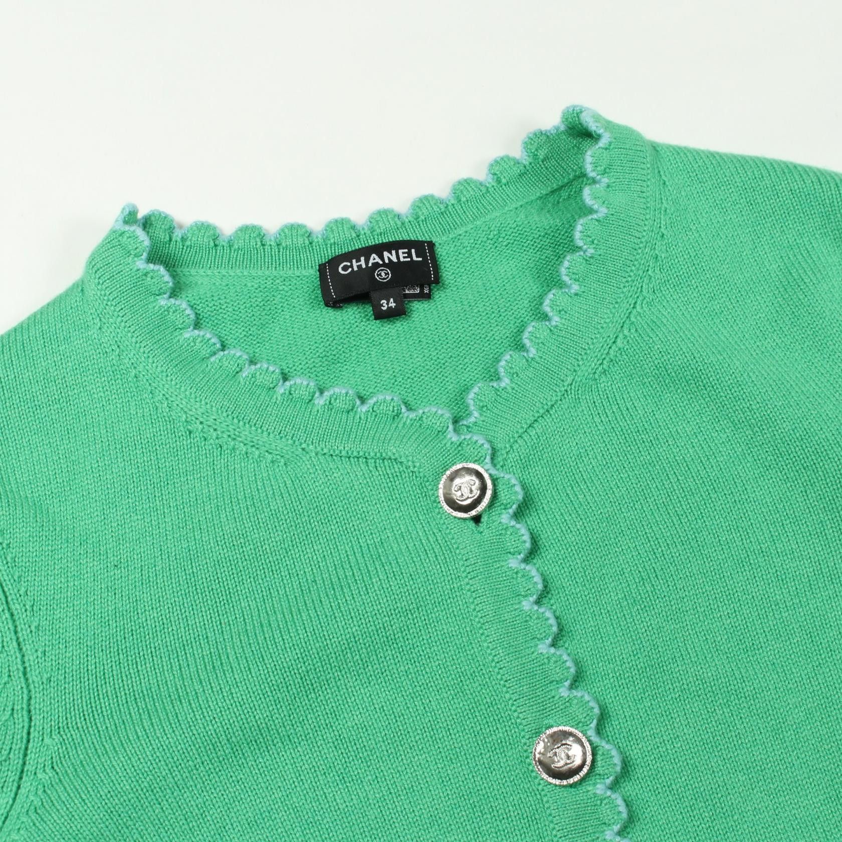Chanel Chanel Chanel Cashmere Cardigan Textile Tops P78338K11387 DUTY FREE for USA Size ONE SIZE - 5 Thumbnail