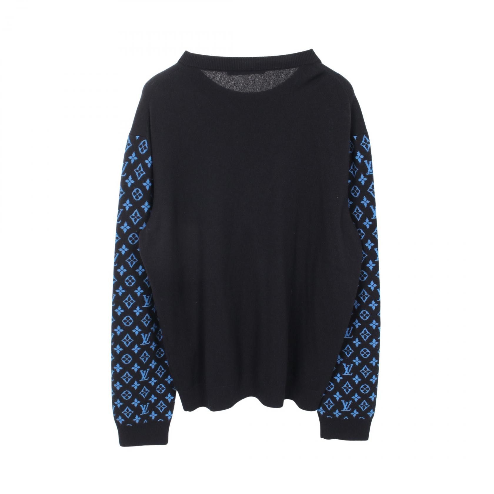 Louis Vuitton Louis Vuitton Louis Vuitton Monogram Sleeve Wool Cashmere Knitwear Textile Tops RM231Q R93 HON42W DUTY FREE for USA Size ONE SIZE - 2 Thumbnail
