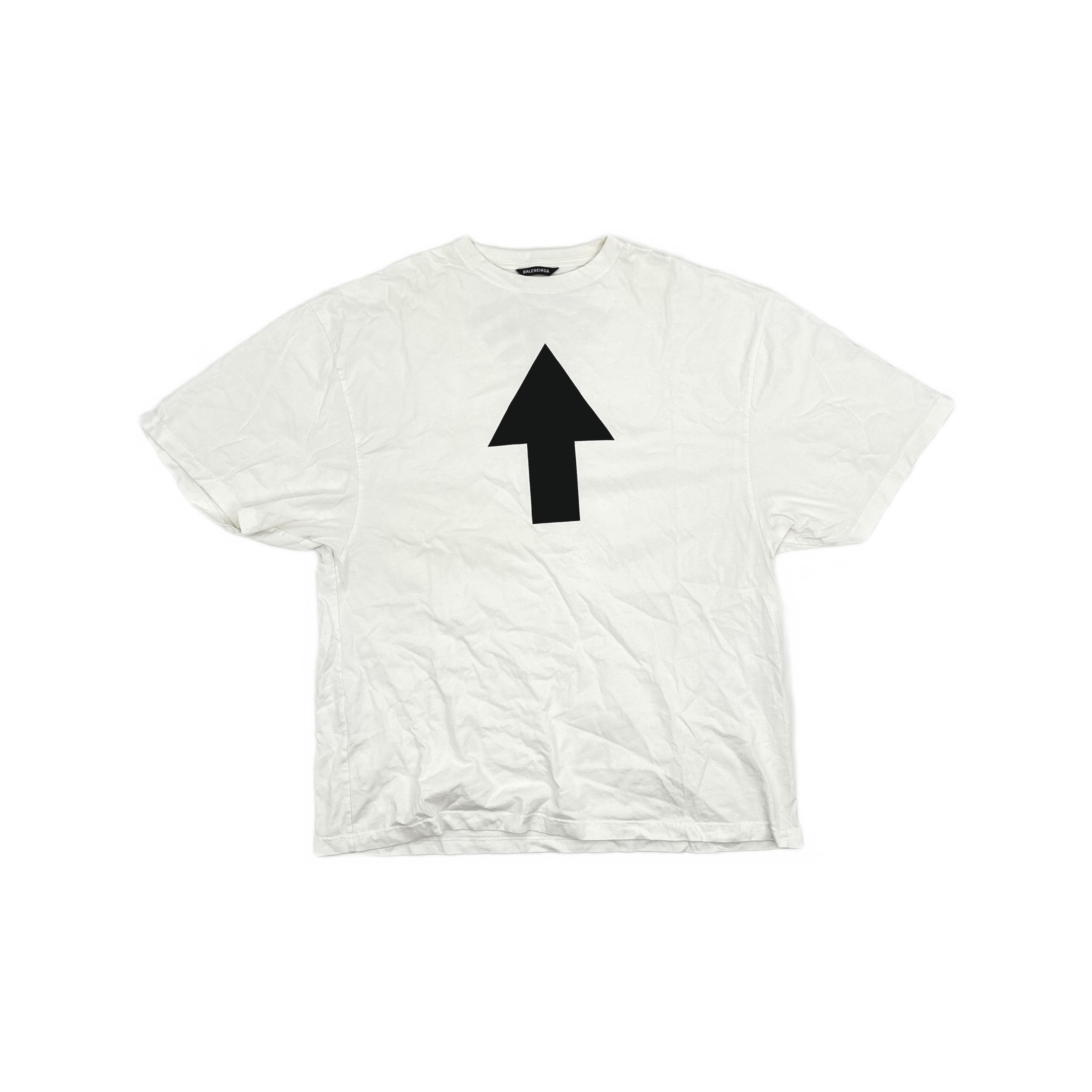 Balenciaga Balenciaga Arrow Graphic T-Shirt White Size M Size US M / EU 48-50 / 2 - 2 Thumbnail