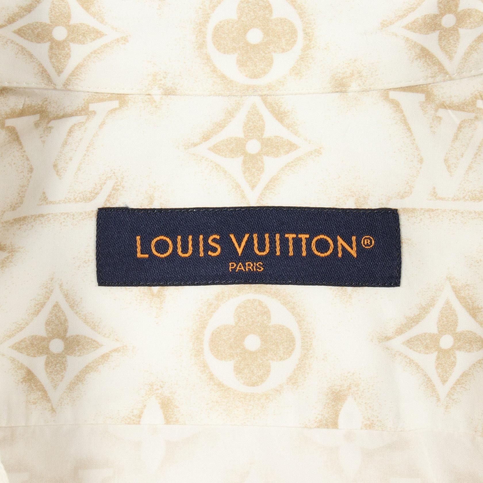 Louis Vuitton Louis Vuitton Louis Vuitton Monogram Sand Cotton Top Textile Tops RM232MZR6HPS33W DUTY FREE for USA Size ONE SIZE - 3 Thumbnail