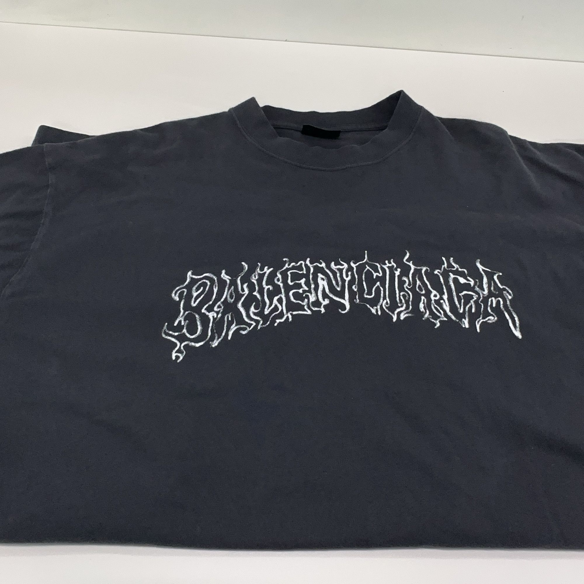 Balenciaga Balenciaga SS24 Logo Print Washed T-Shirt Size L Size US L / EU 52-54 / 3 - 9 Thumbnail