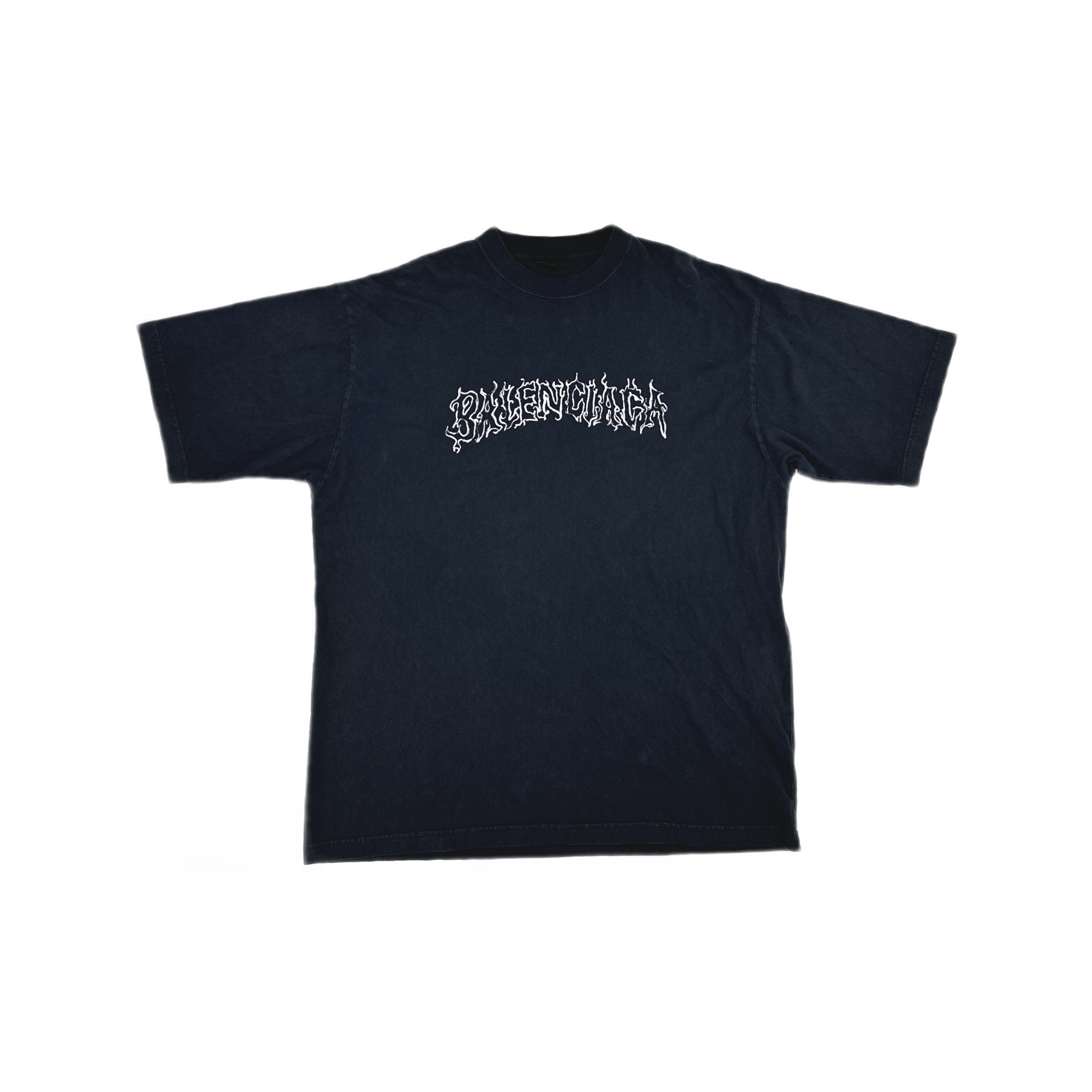 Balenciaga Balenciaga SS24 Logo Print Washed T-Shirt Size L Size US L / EU 52-54 / 3 - 2 Thumbnail