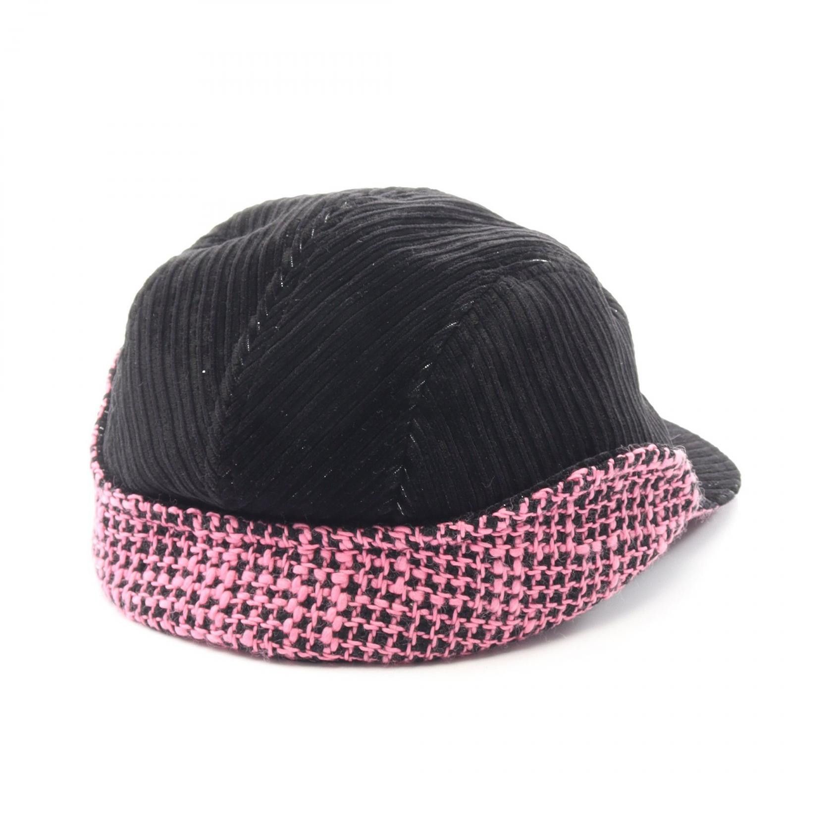 Chanel Chanel Chanel Coco Mark Tweed Corduroy Cap Textile Hats DUTY FREE for USA Size ONE SIZE - 2 Thumbnail
