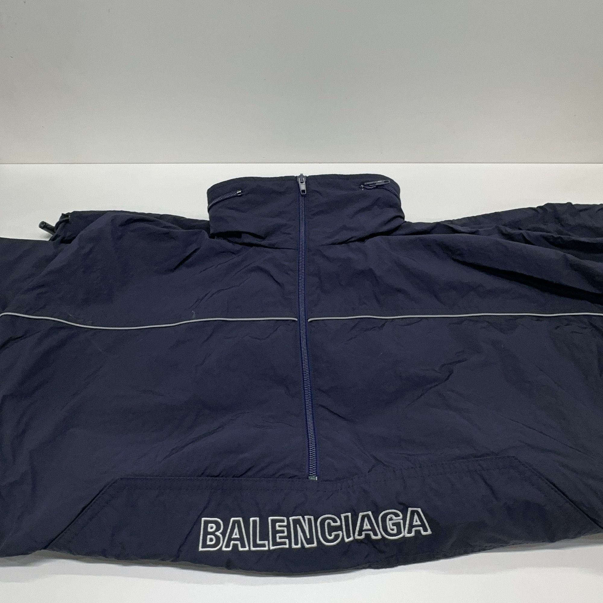 Balenciaga Balenciaga Quarter-Zip Logo Windbreaker 44 Size US S / EU 44-46 / 1 - 11 Thumbnail
