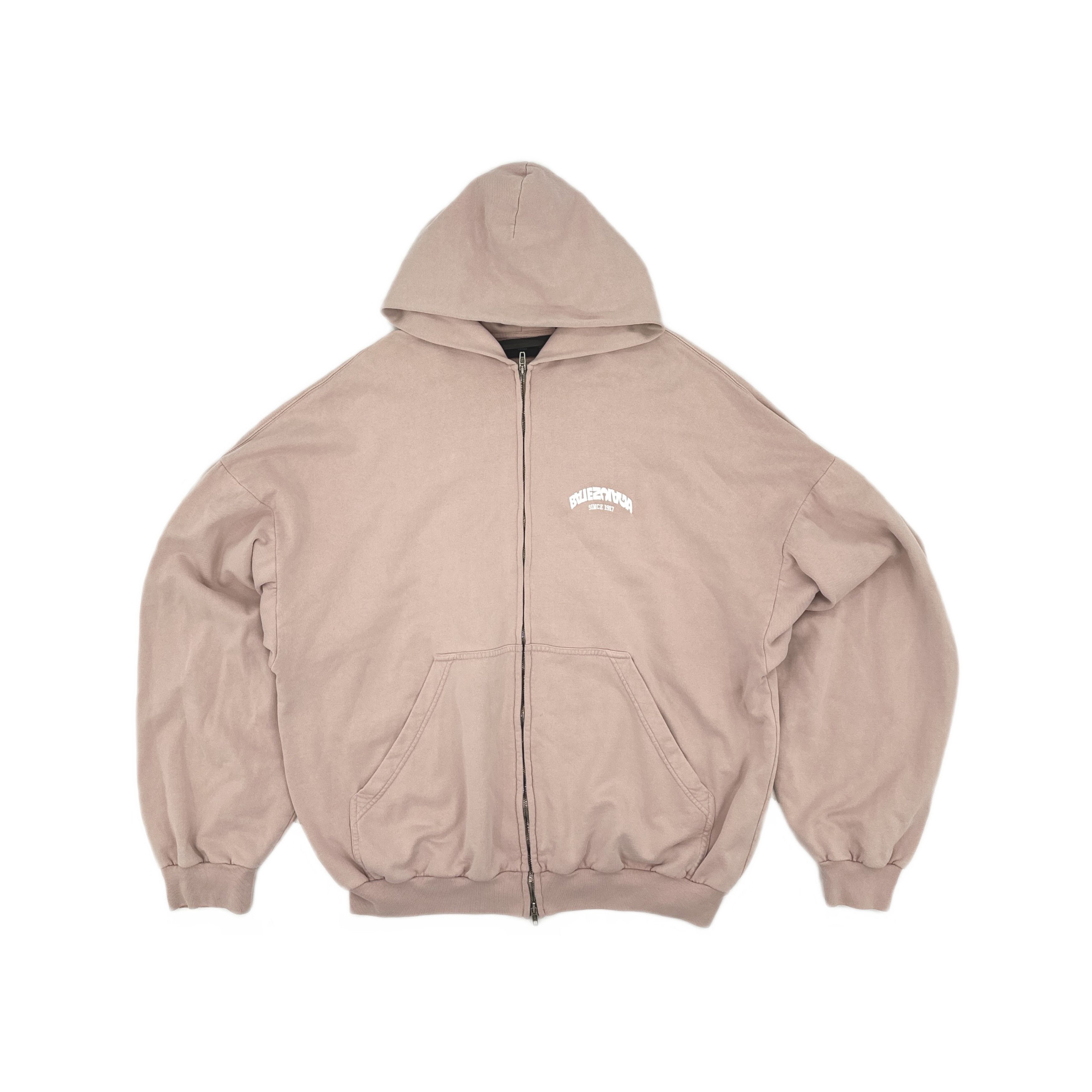 Balenciaga Balenciaga Logo Pink Zip Hoodie Size 1 Size S / US 4 / IT 40 - 2 Thumbnail