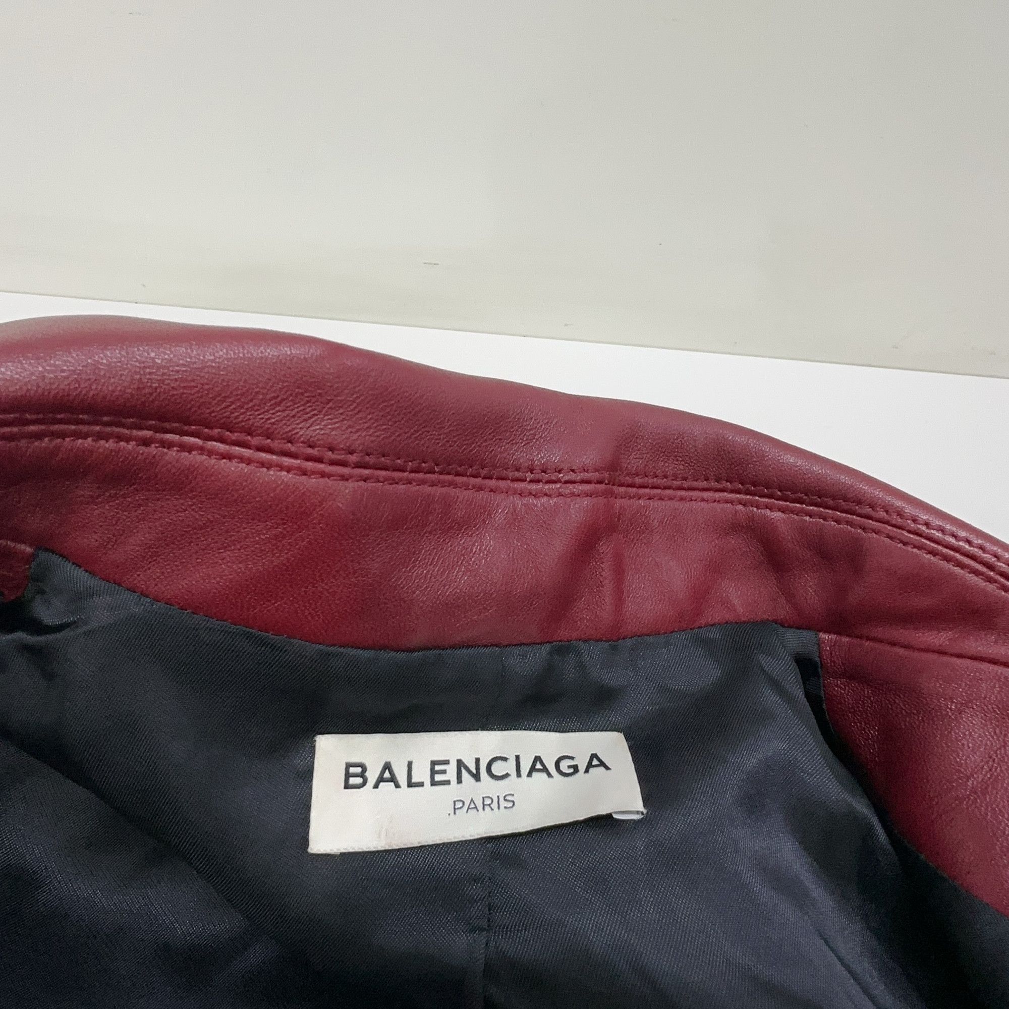 Balenciaga Balenciaga Red Leather Biker Jacket 36 Size XS / US 0-2 / IT 36-38 - 5 Thumbnail