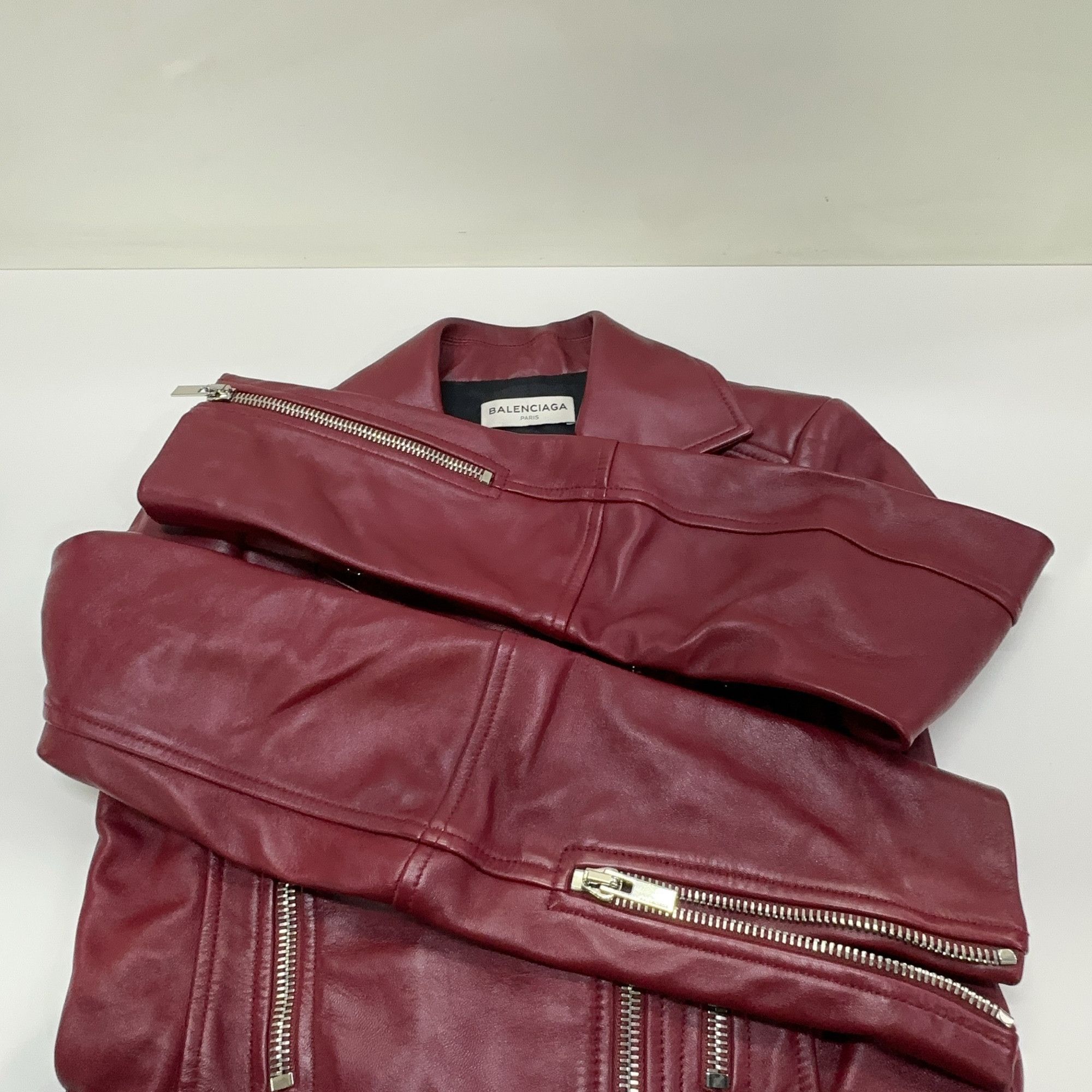 Balenciaga Balenciaga Red Leather Biker Jacket 36 Size XS / US 0-2 / IT 36-38 - 7 Thumbnail