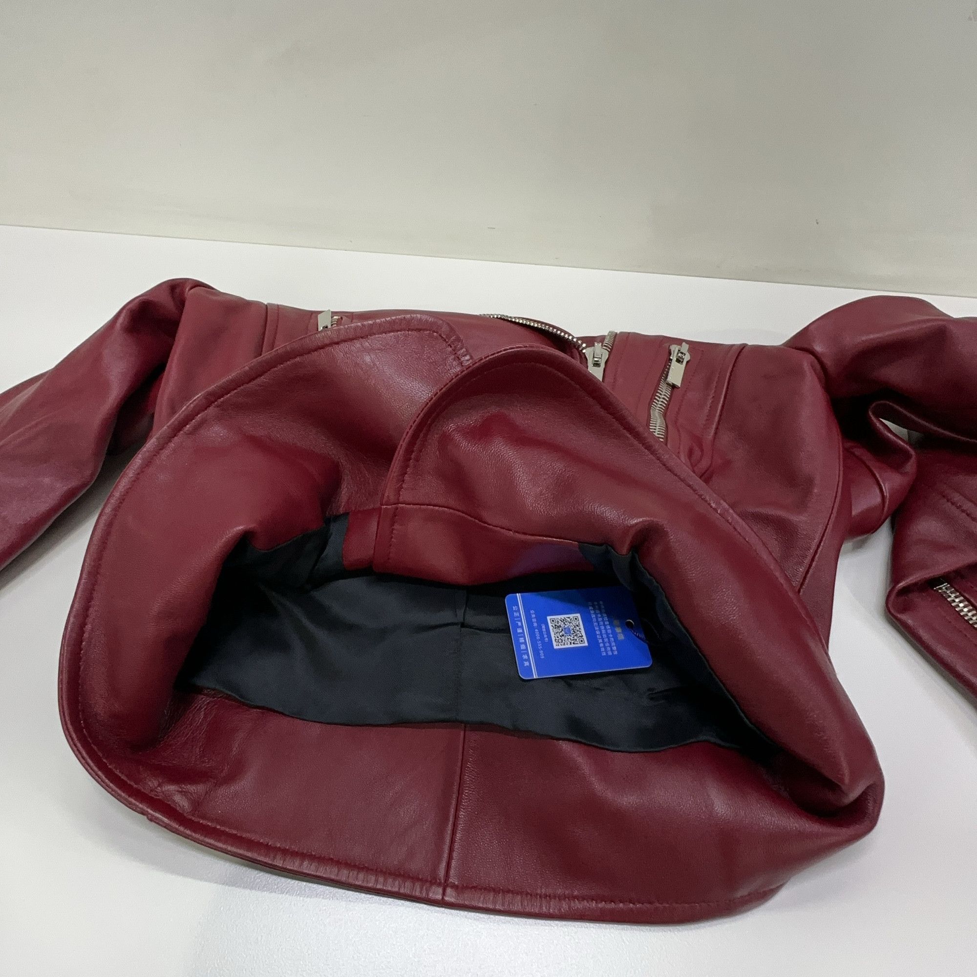 Balenciaga Balenciaga Red Leather Biker Jacket 36 Size XS / US 0-2 / IT 36-38 - 6 Thumbnail