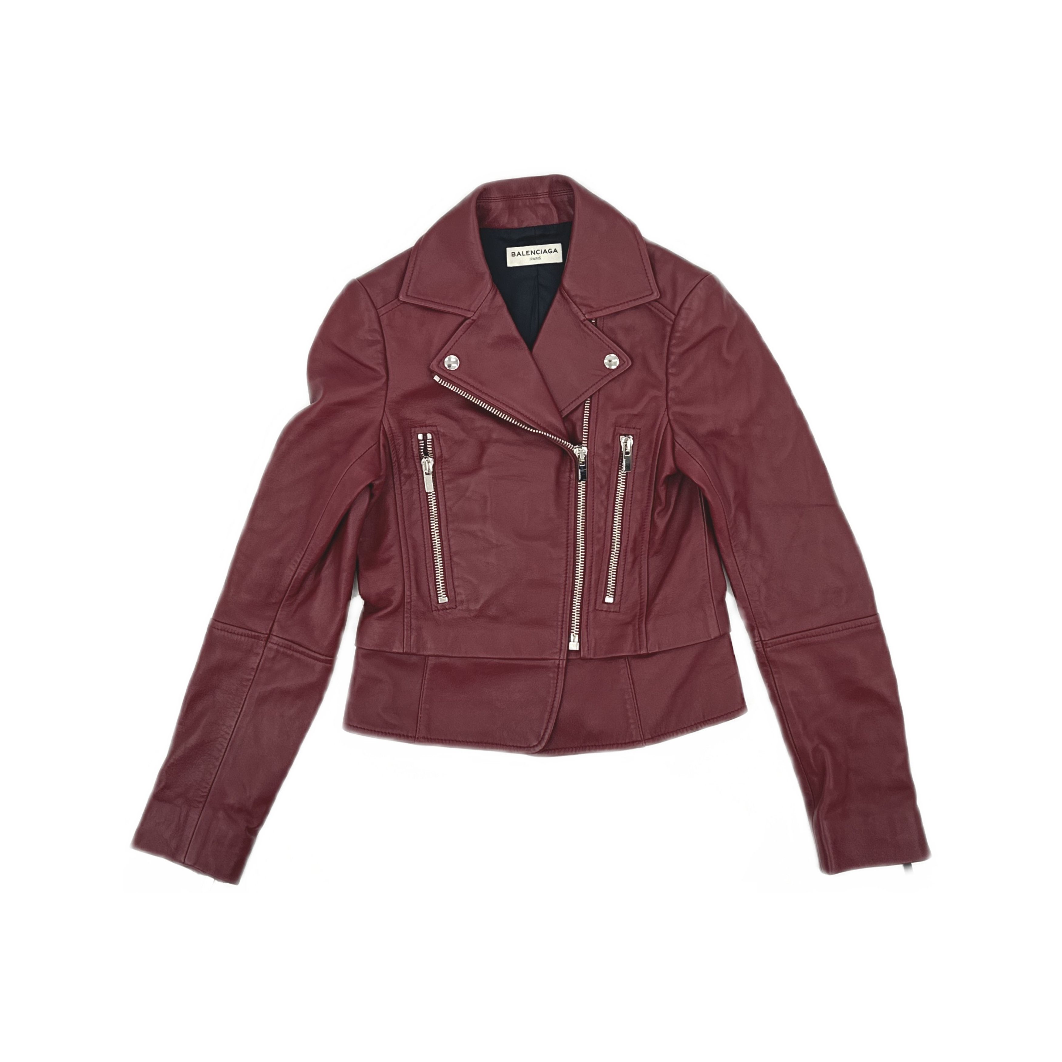 Balenciaga Balenciaga Red Leather Biker Jacket 36 Size XS / US 0-2 / IT 36-38 - 2 Thumbnail