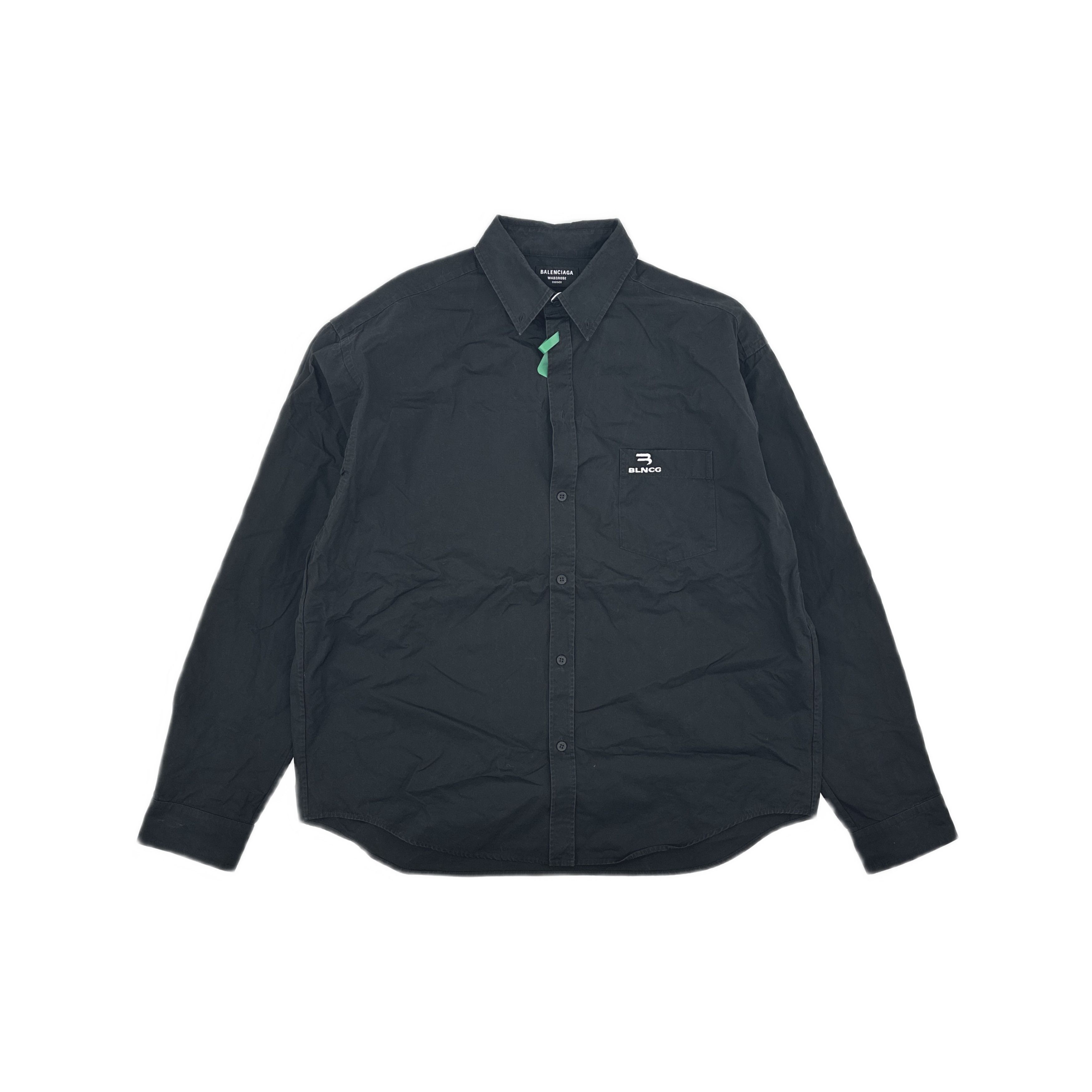 Balenciaga Balenciaga Logo Embroidered Button Up Shirt 38 Size US S / EU 44-46 / 1 - 2 Thumbnail