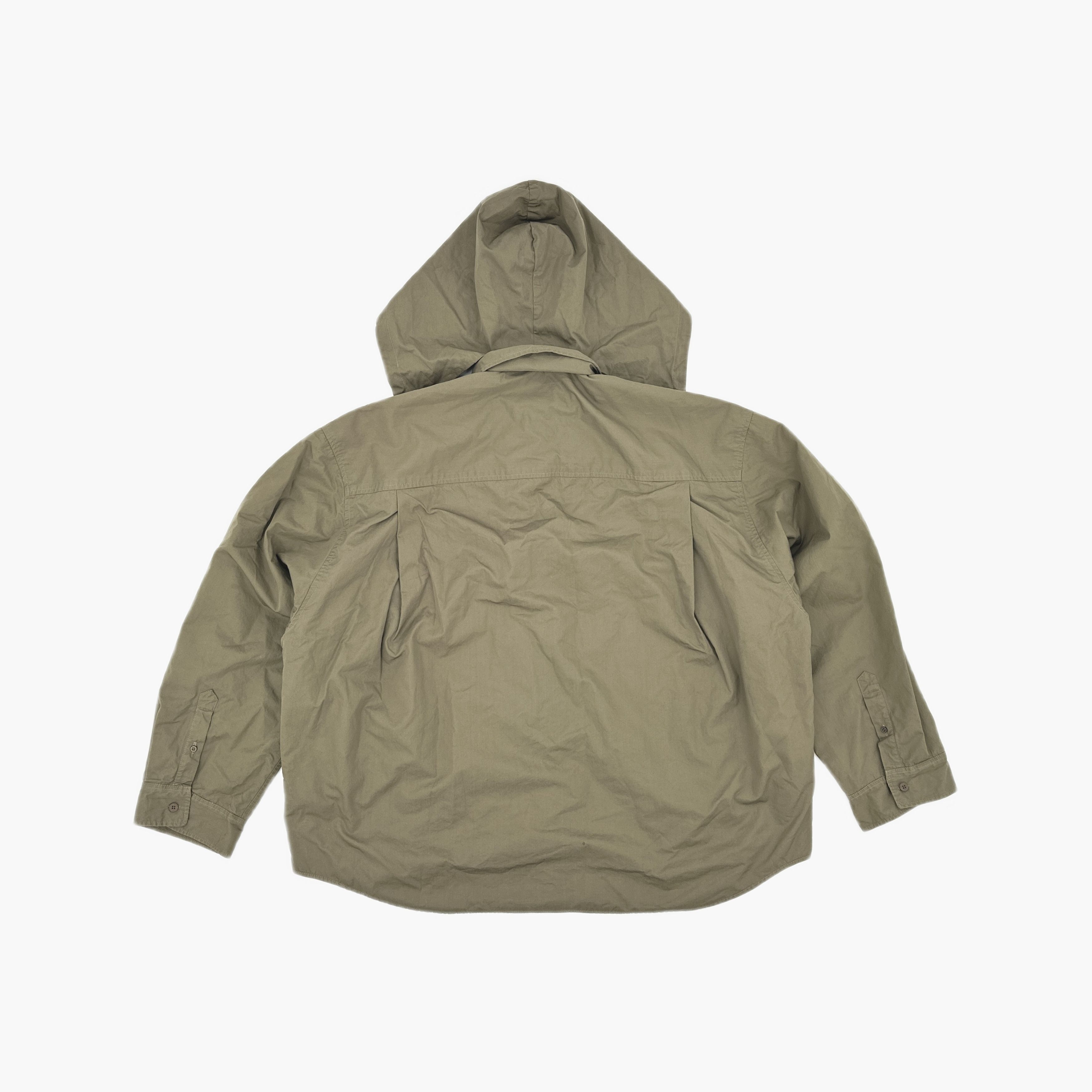 Balenciaga Balenciaga Khaki Hooded Button-Up Jacket Size 2 Size US M / EU 48-50 / 2 - 3 Thumbnail