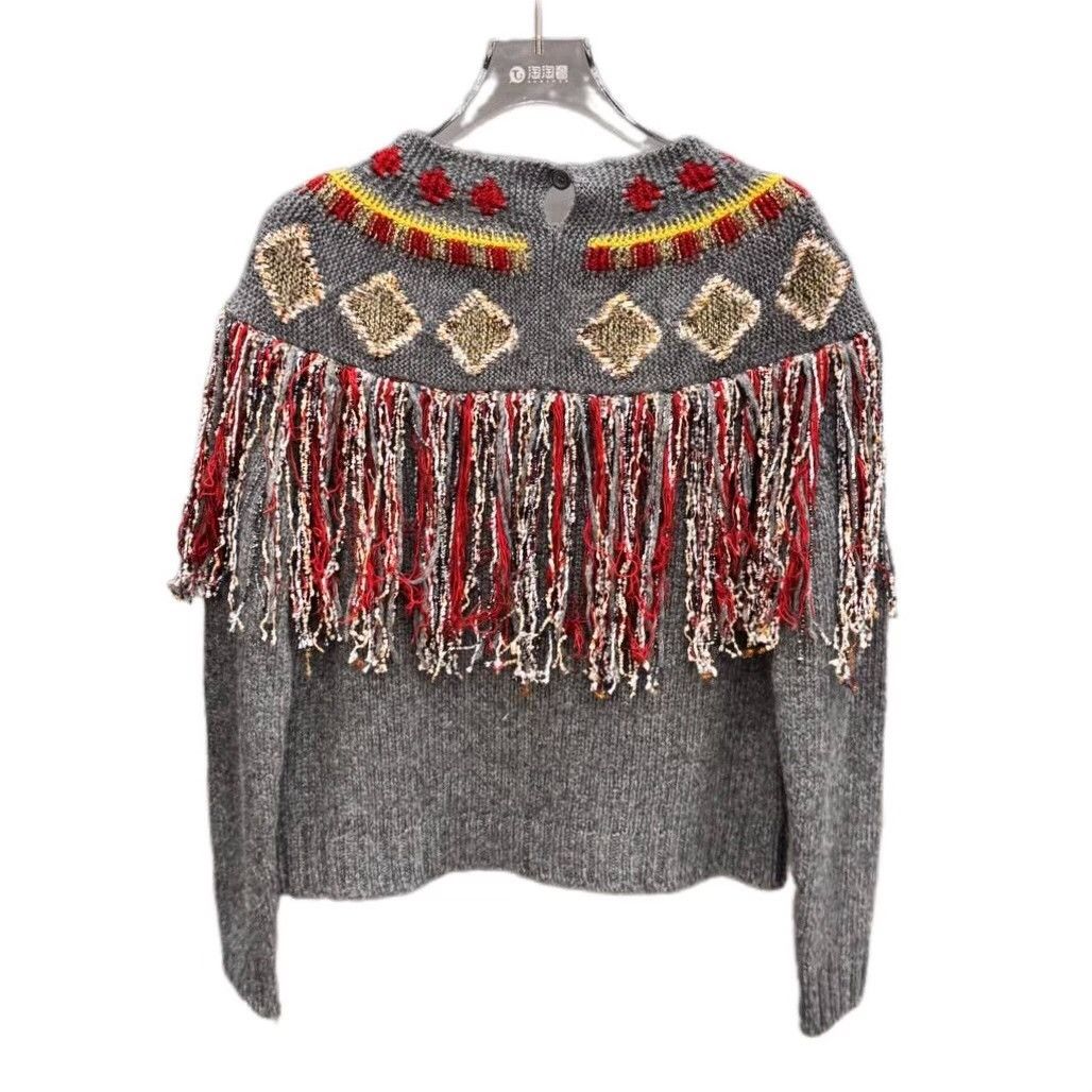 Dior Dior Geometric Fringe Cashmere Sweater FR 36 Size XS / US 0-2 / IT 36-38 - 3 Thumbnail