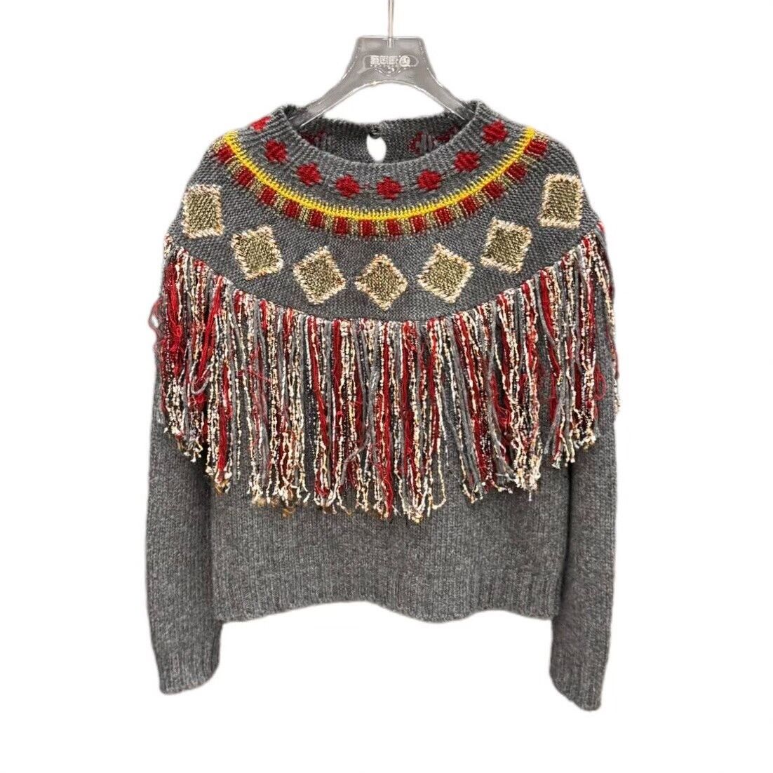 Dior Dior Geometric Fringe Cashmere Sweater FR 36 Size XS / US 0-2 / IT 36-38 - 2 Thumbnail