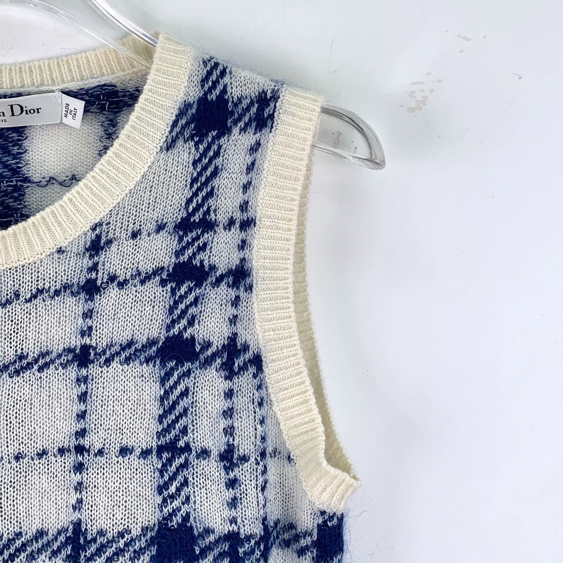 Dior Dior Blue Check Mohair Cardigan Set 36 Size XS / US 0-2 / IT 36-38 - 8 Thumbnail