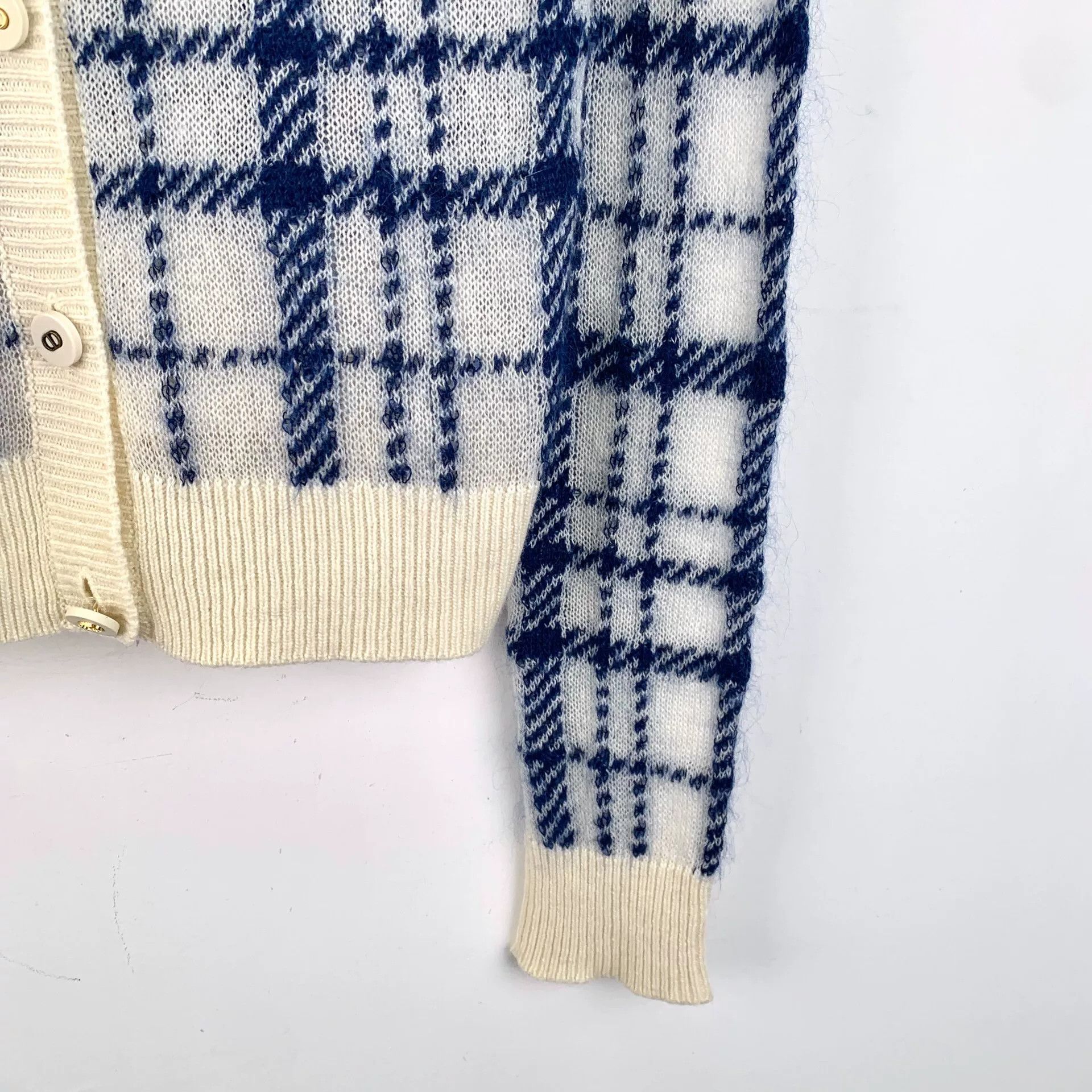 Dior Dior Blue Check Mohair Cardigan Set 36 Size XS / US 0-2 / IT 36-38 - 5 Thumbnail