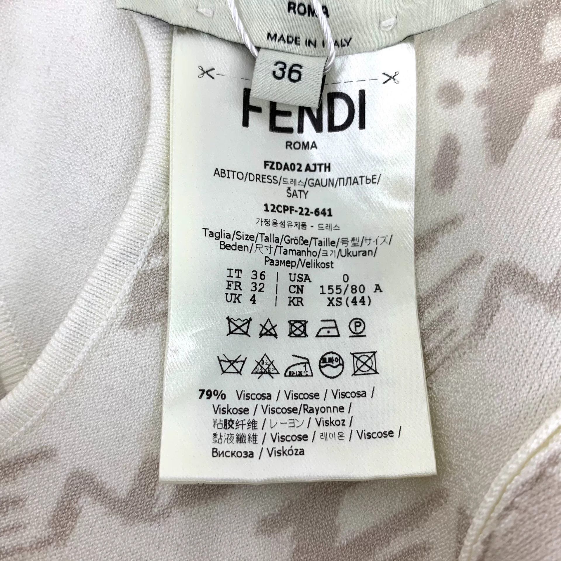 Fendi Fendi Logo Lining Mini Dress IT 36 Size XS / US 0-2 / IT 36-38 - 8 Thumbnail