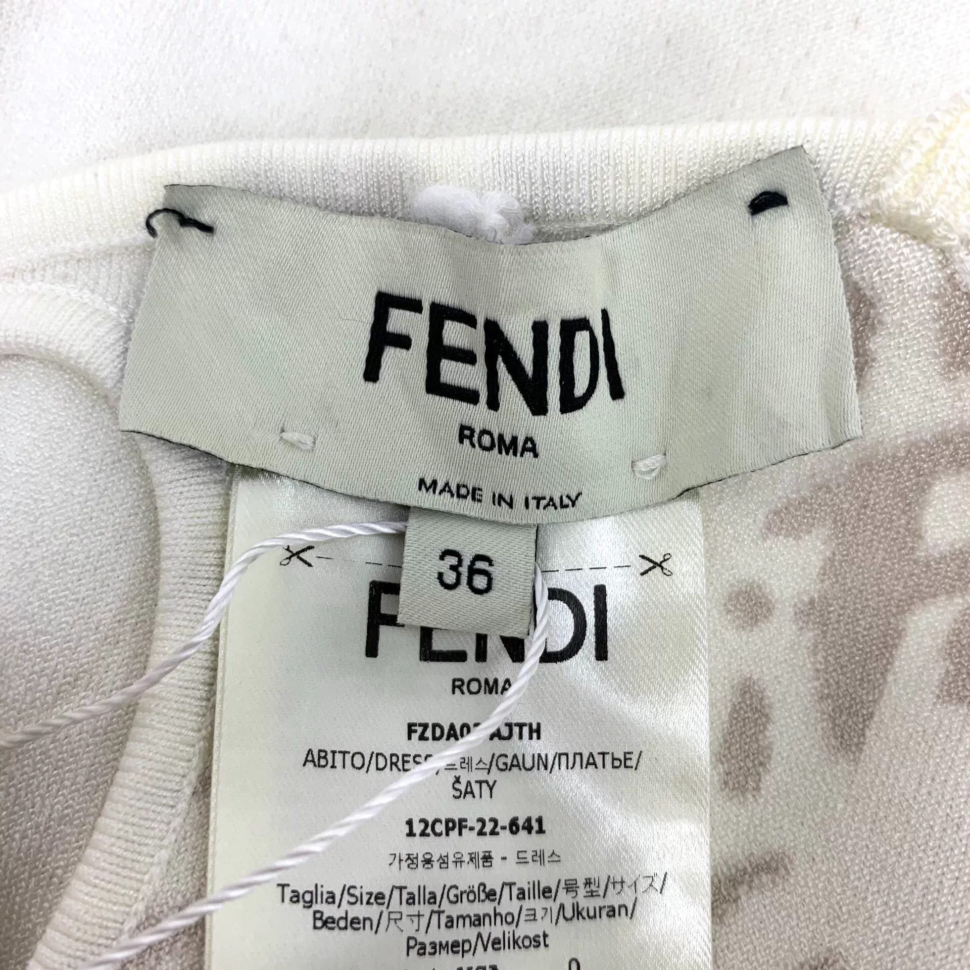 Fendi Fendi Logo Lining Mini Dress IT 36 Size XS / US 0-2 / IT 36-38 - 7 Thumbnail